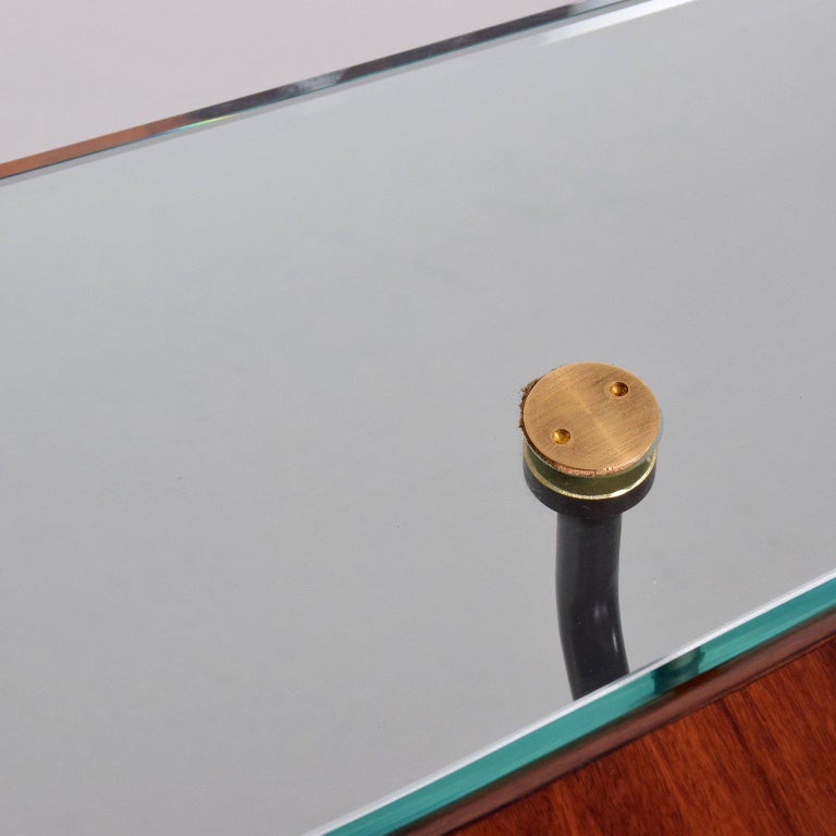 Frank Kyle Modernist Rosewood Desk/Bar with Mendoza Hardware For Sale