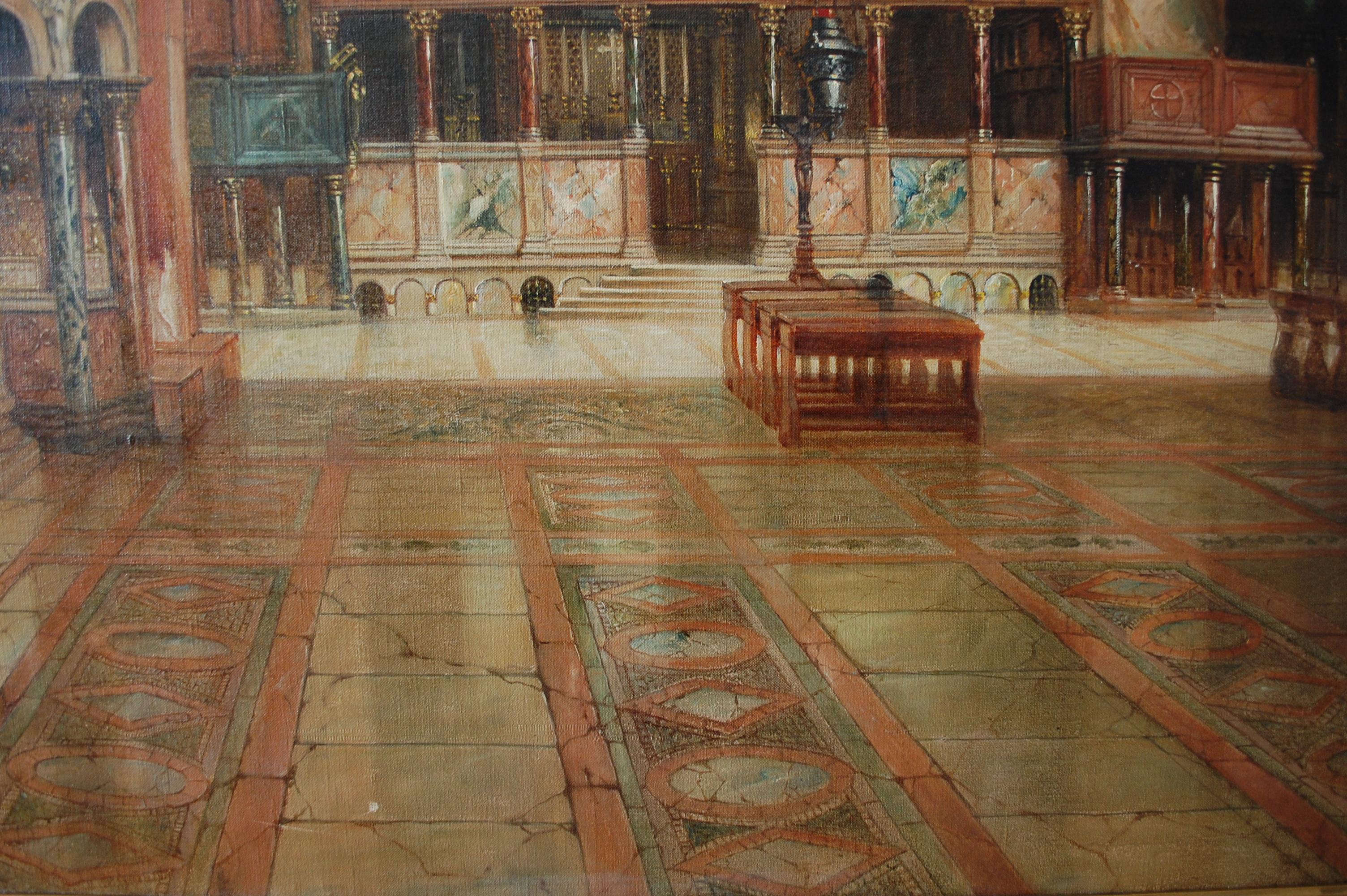 Saint Mark's Basilica Interior, Ölgemälde (Realismus), Painting, von Frank LeBrun Kirkpatrick 