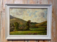 The Purbeck Hills, Swanage   Oil Landscape 20th Century