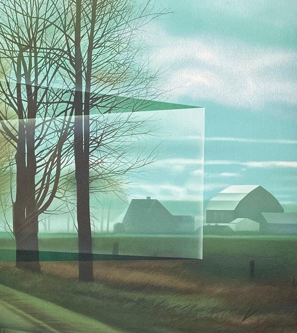CAMINOS es una litografía original dibujada a mano (no una reproducción fotográfica ni una impresión digital) por el artista Frank Licsko, impresa mediante técnicas tradicionales de litografía a mano en papel Arches de archivo, 100% libre de ácido.