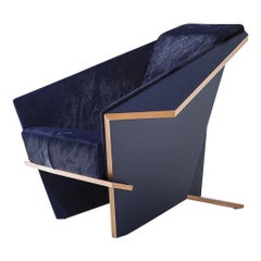 Frank Lloyd Wrigh Limited Edition Blue Taliesina Armchair by Cassina