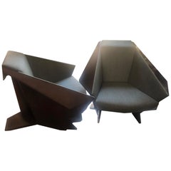Frank Lloyd Wright 1989 First Edition Taliesin1 Pair of Armchairs