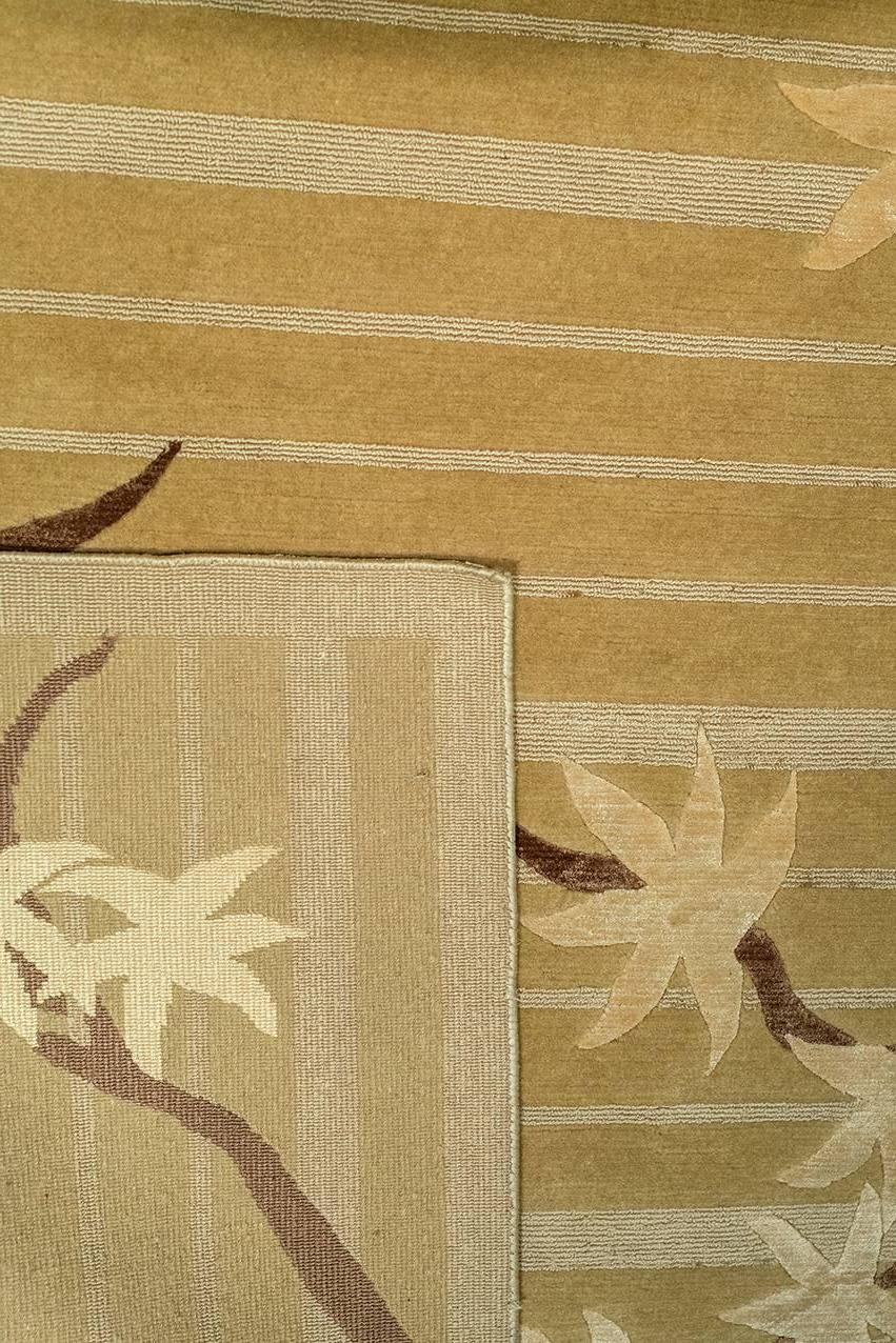 After Frank Lloyd Wright Leaf Maple Silk and Wool Rug For Sale 4