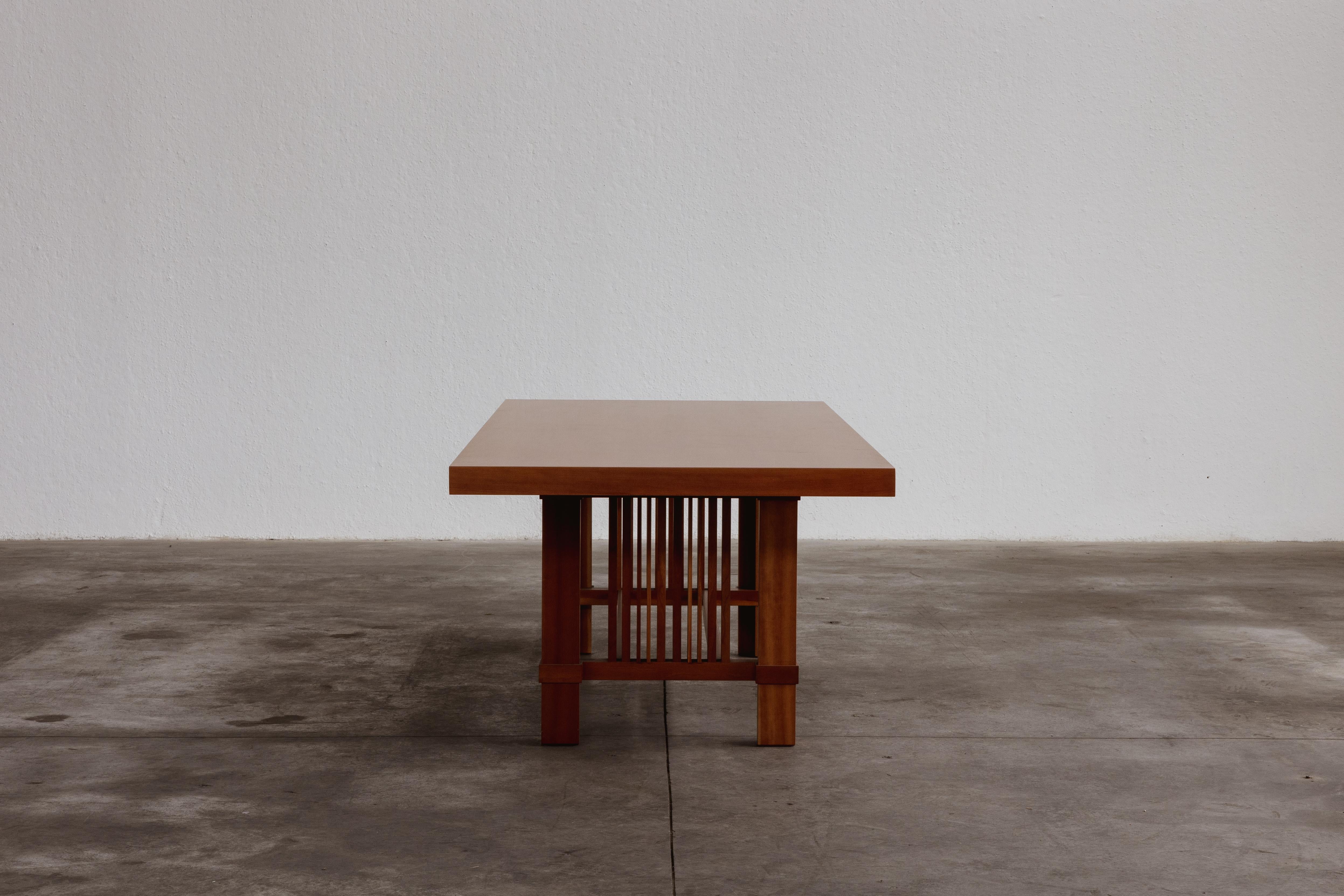 Mid-Century Modern Frank Lloyd Wright “608 Taliesin” Dining Table for Cassina, 1986 For Sale