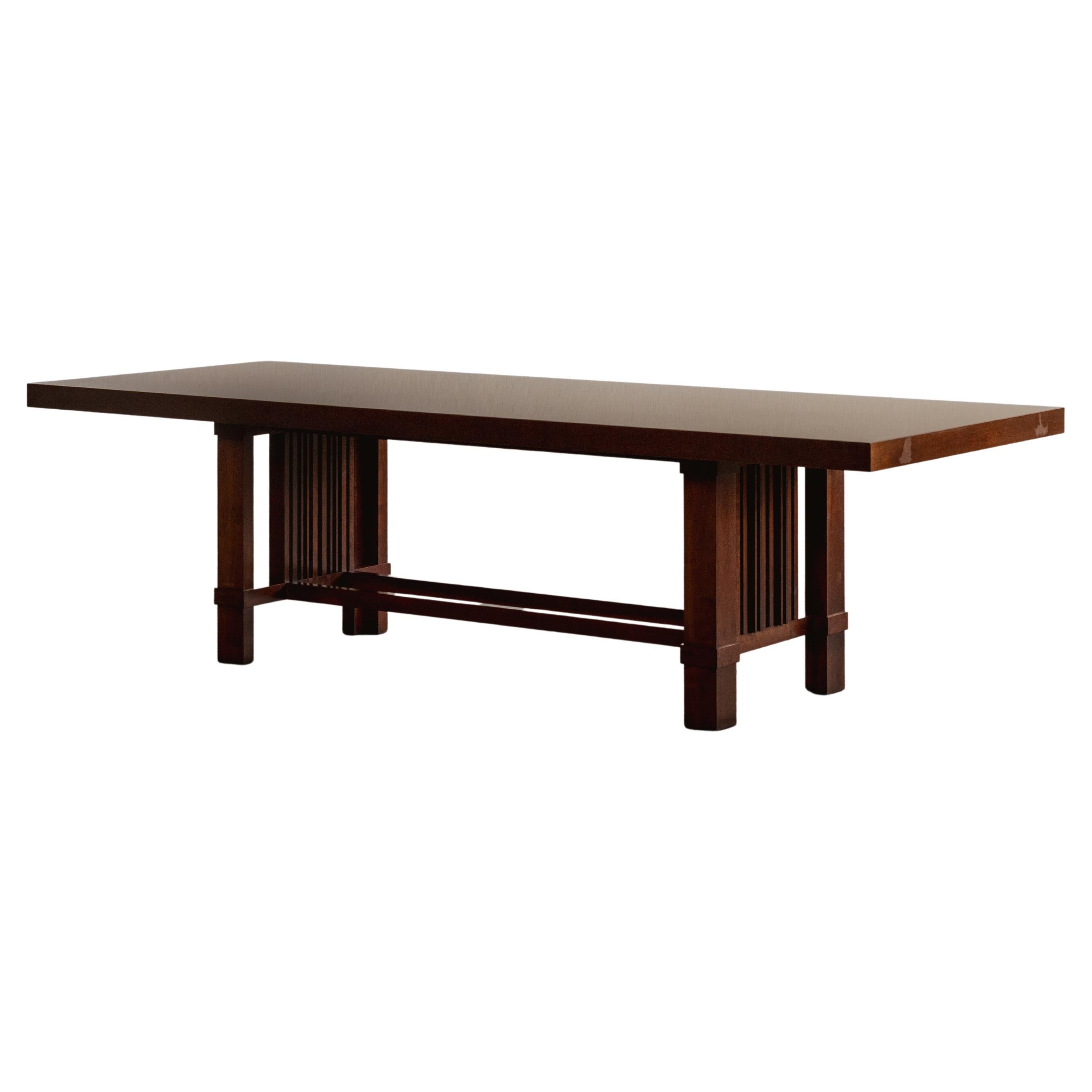 Frank Lloyd Wright “608 Taliesin” Dining Table for Cassina, Walnut, 1925