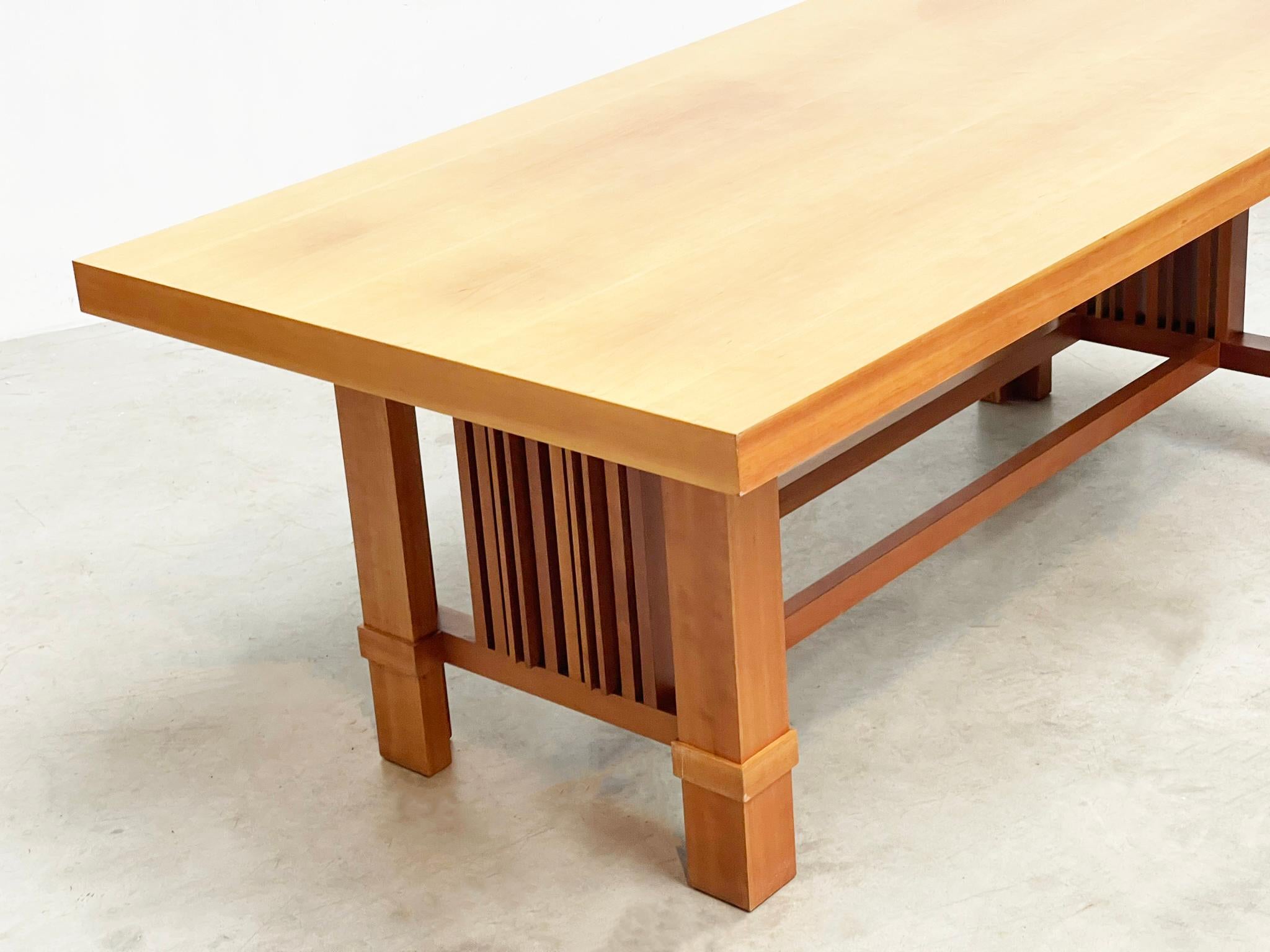 Frank Lloyd Wright “608 Taliesin” Dining Table signed by Cassina, 1986 For Sale 4