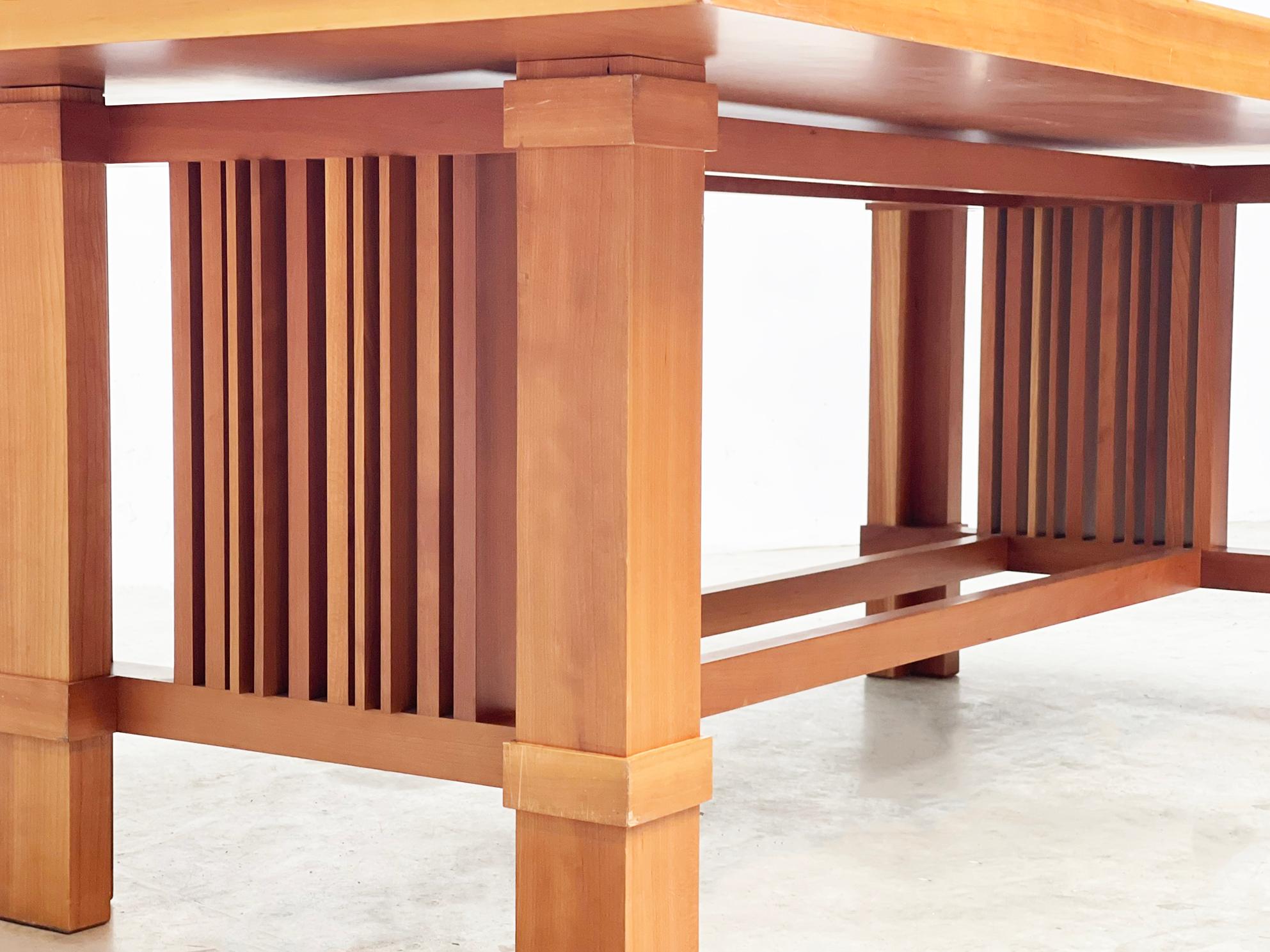 Frank Lloyd Wright “608 Taliesin” Dining Table signed by Cassina, 1986 For Sale 7