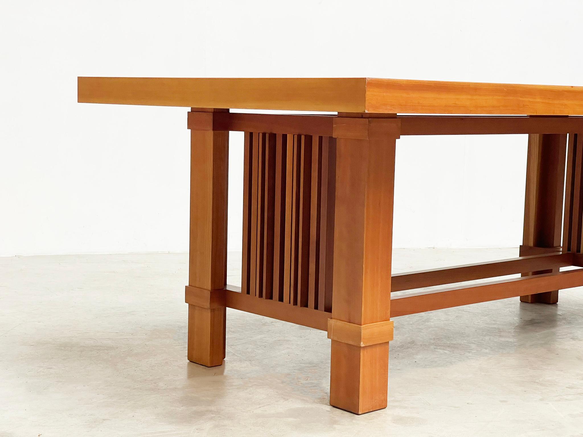 Frank Lloyd Wright “608 Taliesin” Dining Table signed by Cassina, 1986 For Sale 1