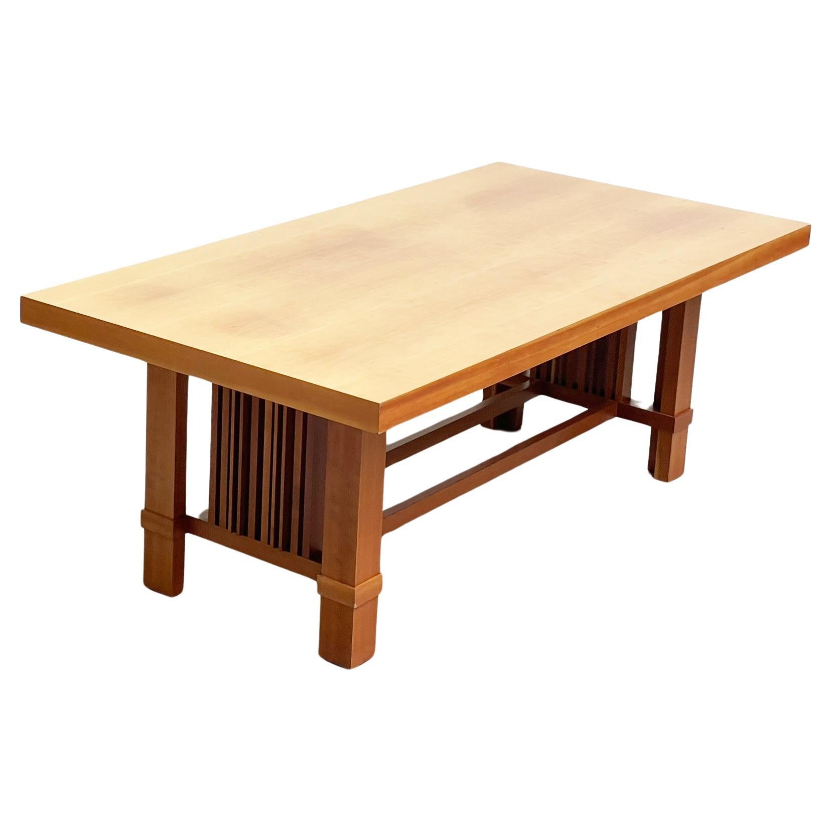 Frank Lloyd Wright “608 Taliesin” Dining Table signed by Cassina, 1986 For Sale