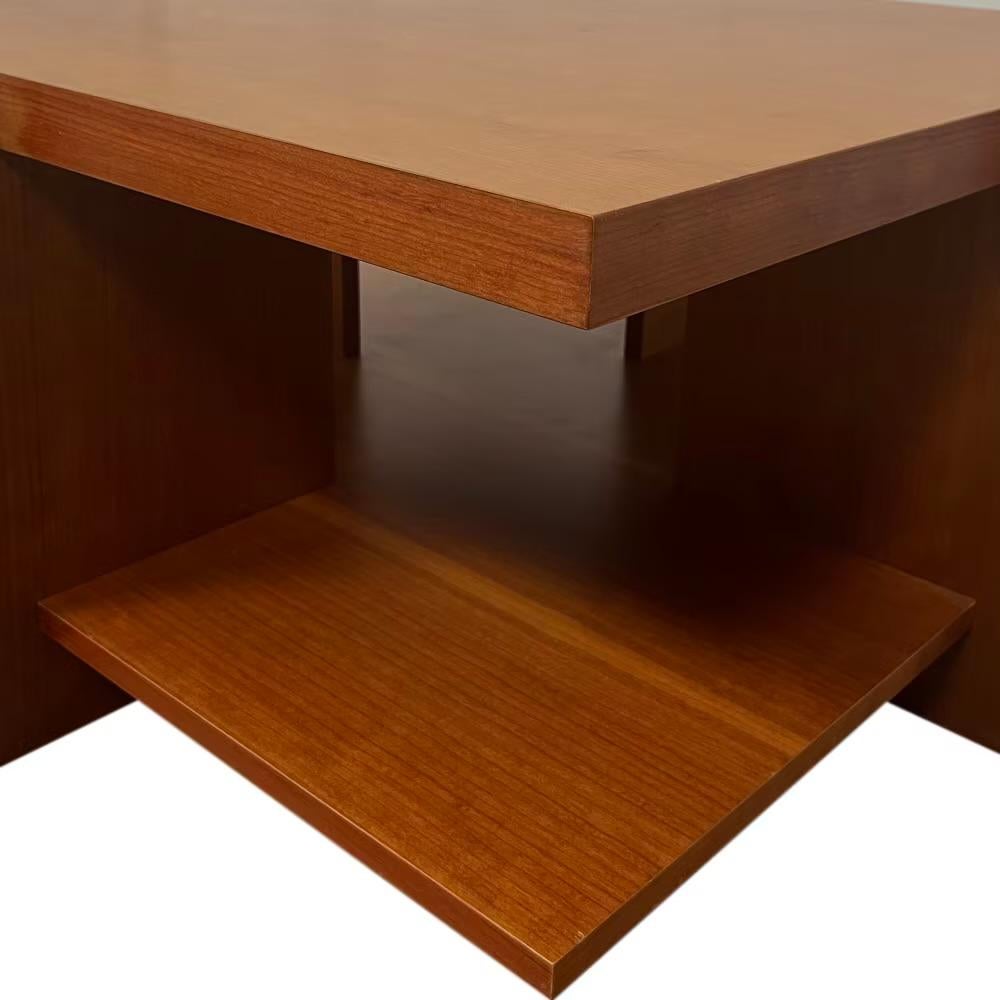 Prairie School Frank Lloyd Wright 623 01-31 Lewis Square Coffee Table, Cherry, Cassina, Italy.
