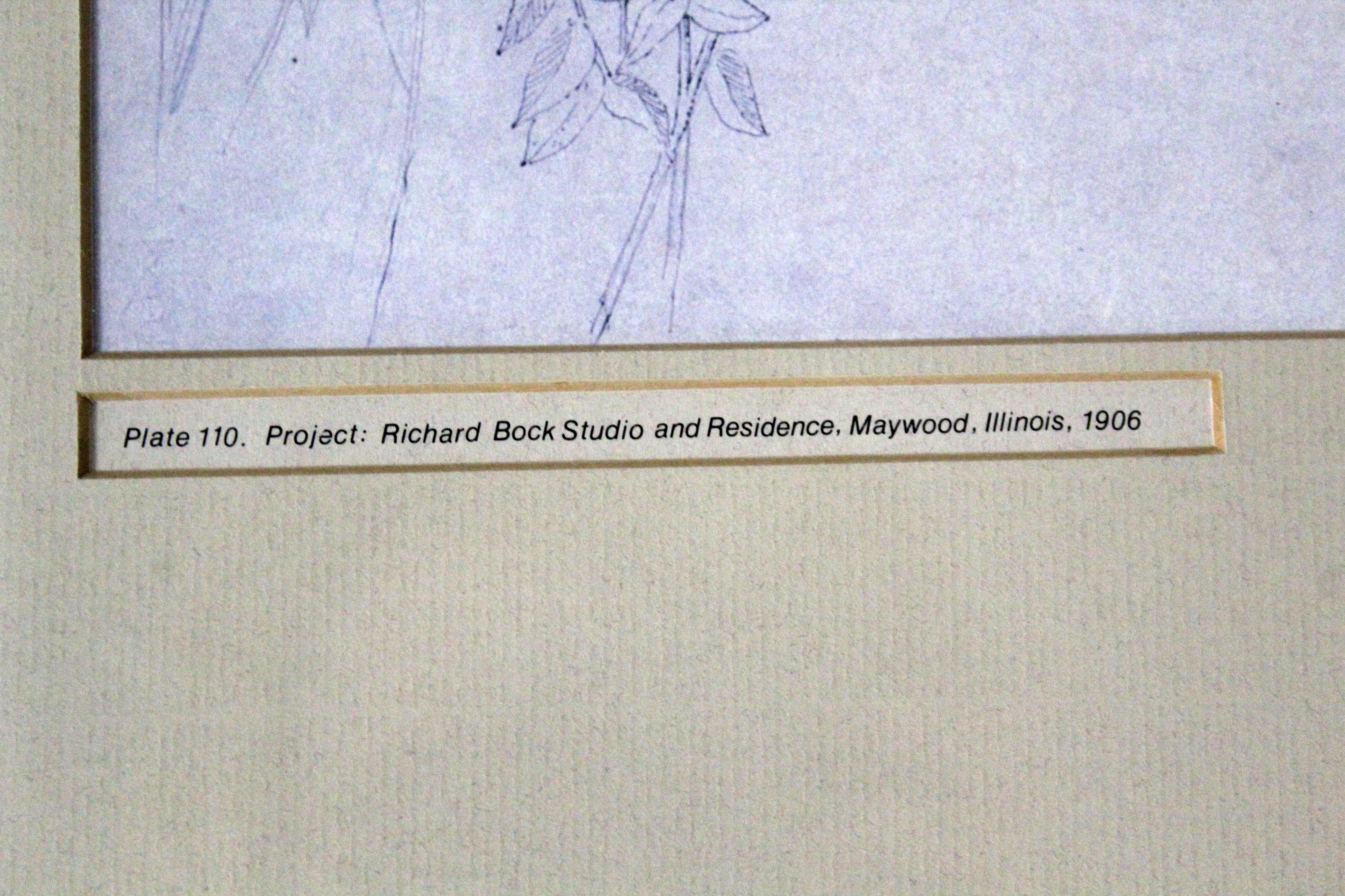 Frank Lloyd Wright Architectural Drawing Richard Bock Studio 3