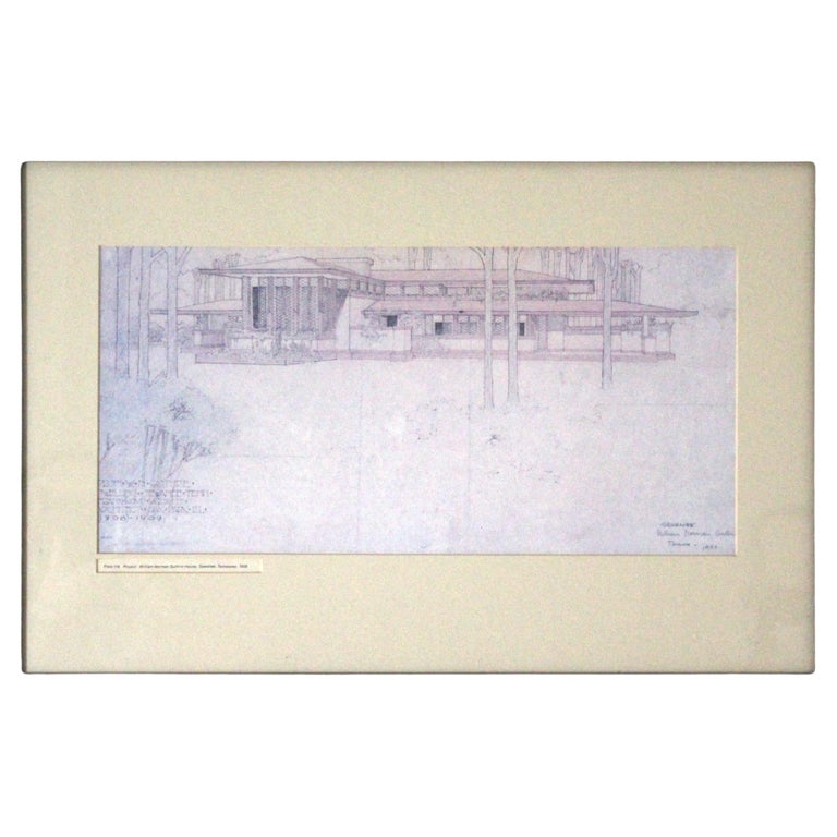 Frank Lloyd Wright Architectural Drawing William Norman Guthrie House ...