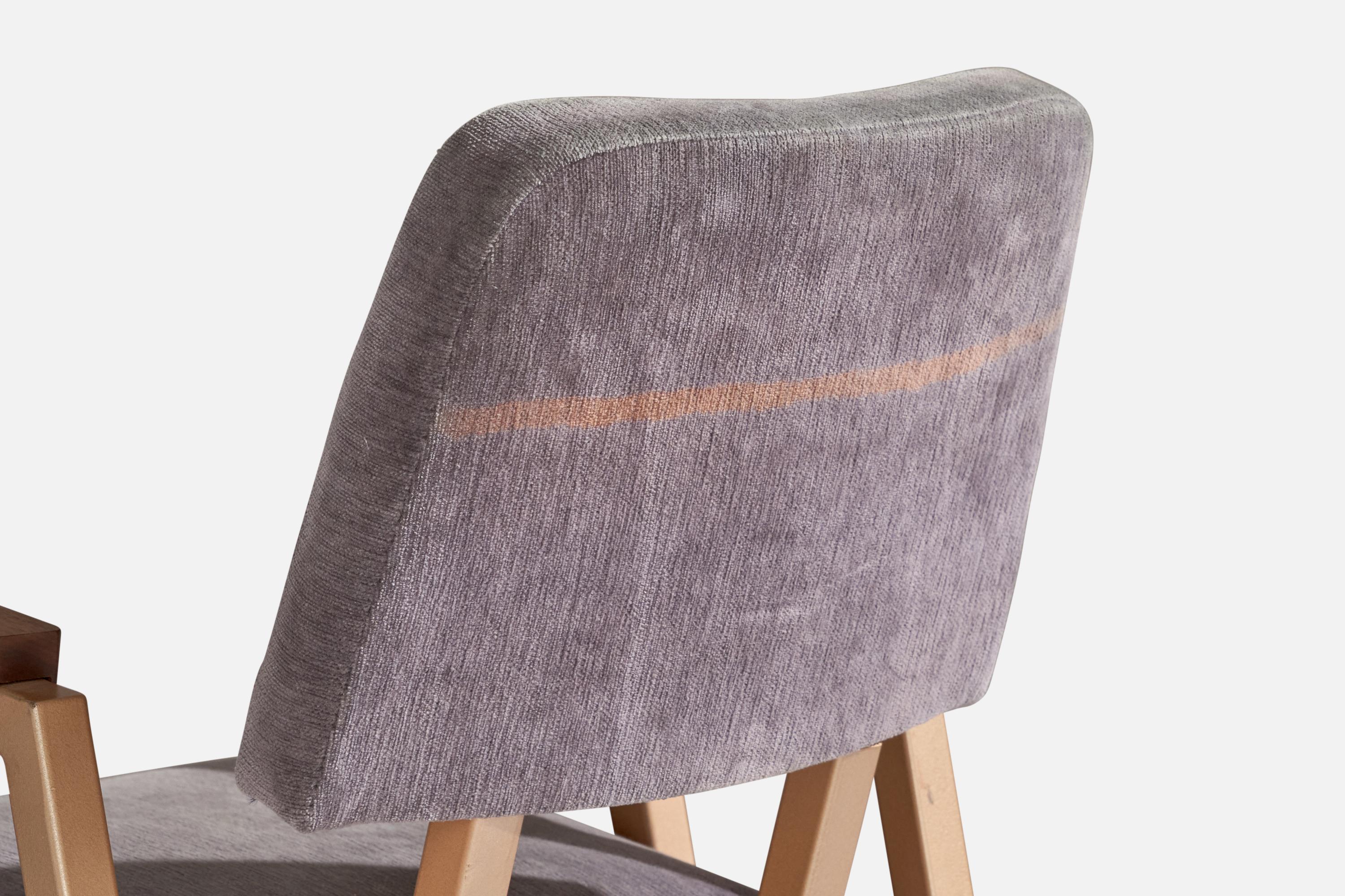 Fauteuil Frank Lloyd Wright, métal, bois, tissu, États-Unis, 1955 en vente 4