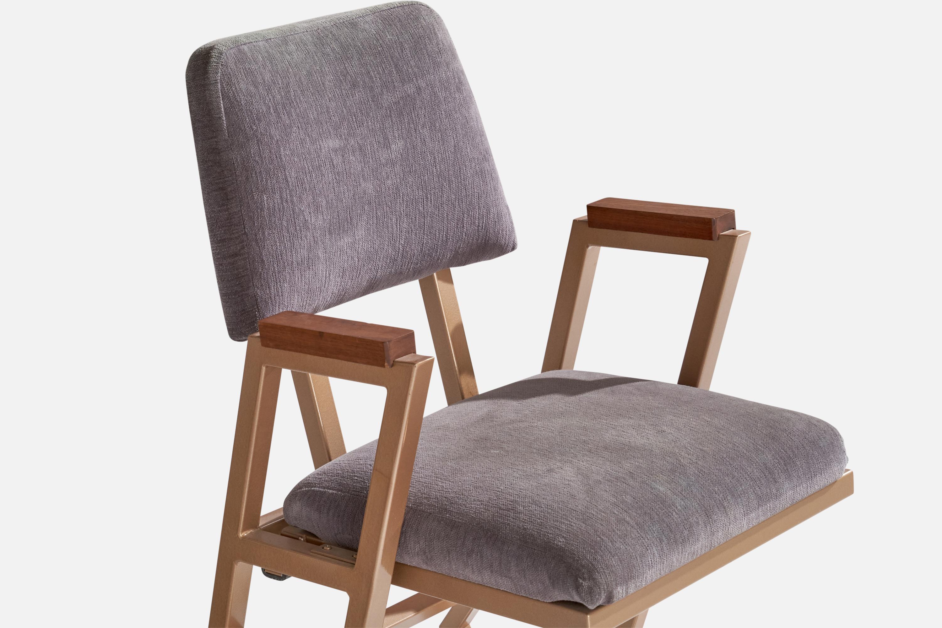 Fauteuil Frank Lloyd Wright, métal, bois, tissu, États-Unis, 1955 en vente 2