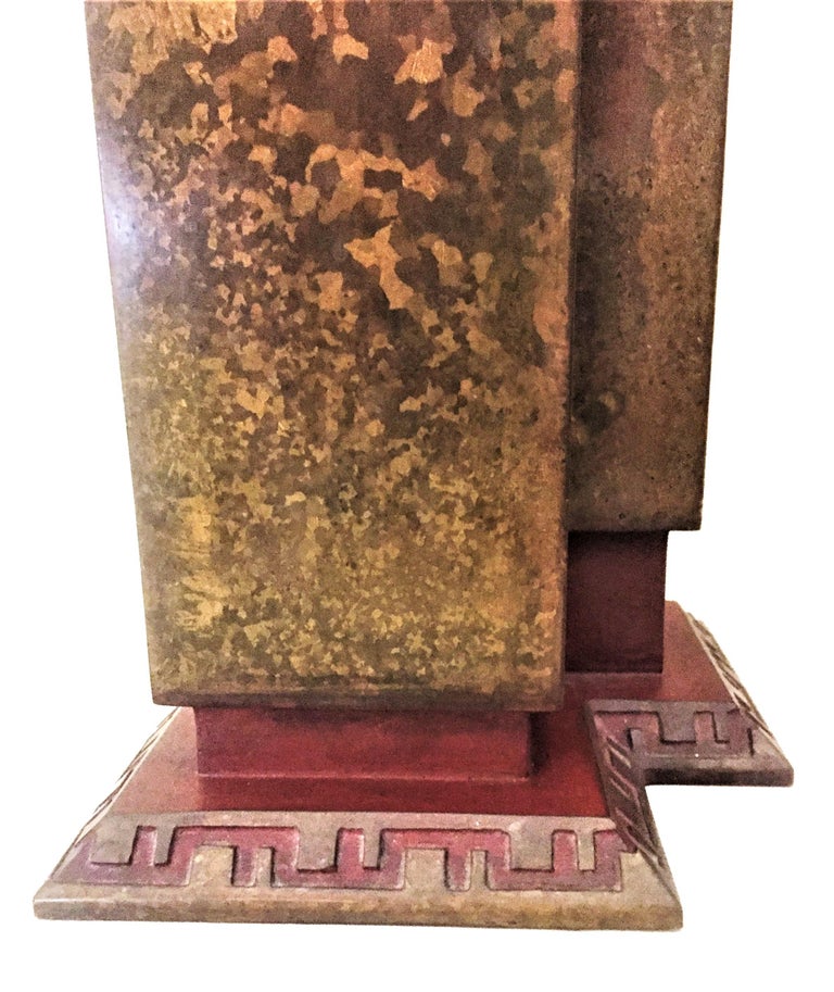 Frank Lloyd Wright, Arts & Crafts Bronze Duo Vase, Limited Edition 18, 1992 In Good Condition In New York, NY