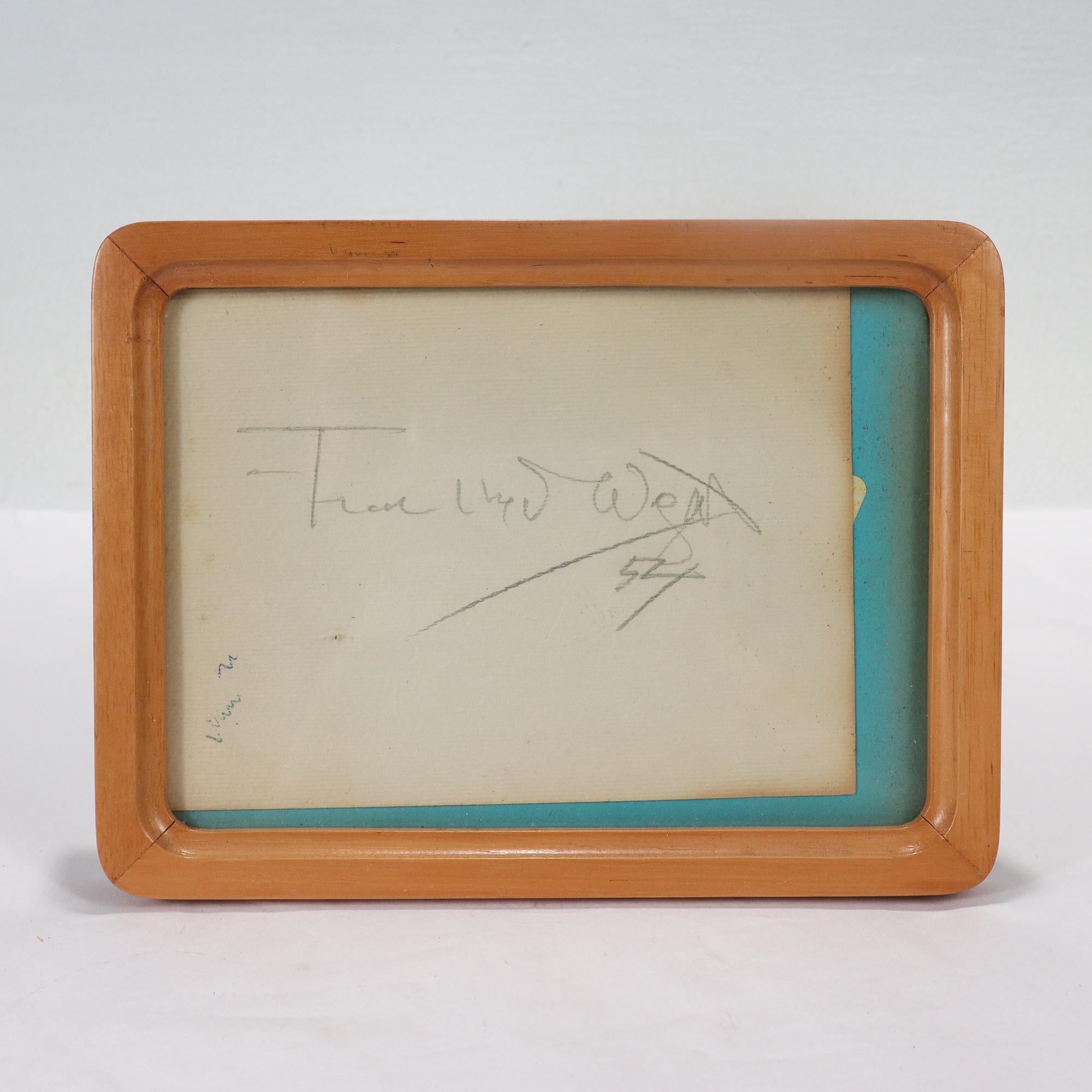 Autographe et souvenirs associés de Frank Lloyd Wright - Beth Sholom en vente 5