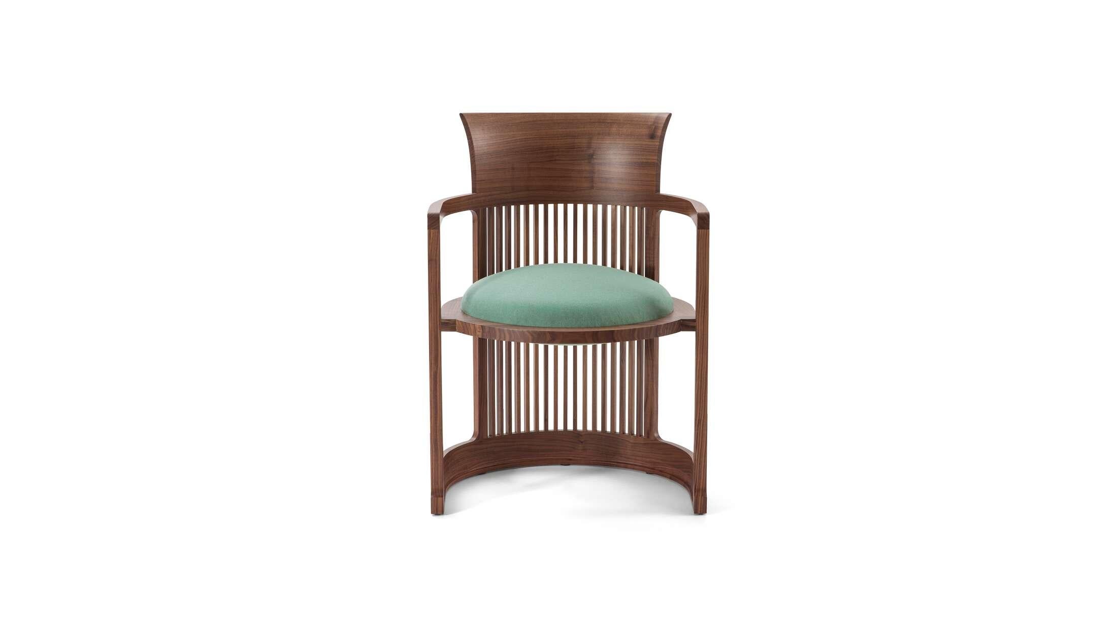 Mid-Century Modern Frank Lloyd Wright Barrel Chair for Cassina For Sale