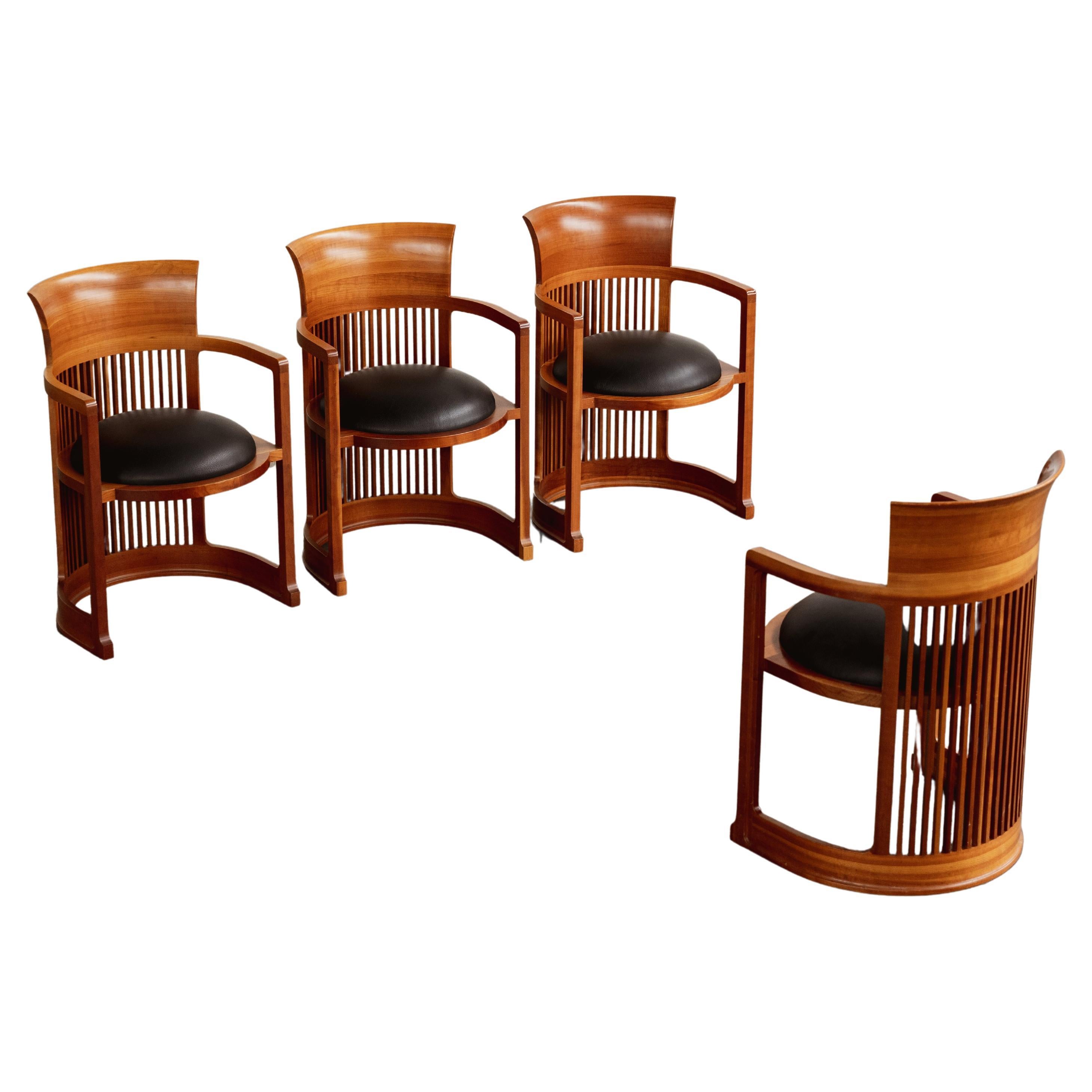 Frank Lloyd Wright "Barrel" Chairs for Cassina, 1937, Set of 4