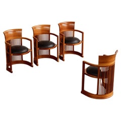 Frank Lloyd Wright "Barrel" Chairs for Cassina, 1937, Set of 4