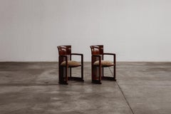 Frank Lloyd Wright "Barrel" Chairs for Cassina, Beige Velvet, 1937, Set of 2