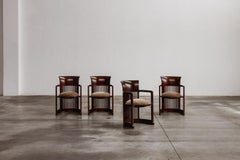 Frank Lloyd Wright "Barrel" Chairs for Cassina, Beige Velvet, 1937, Set of 6