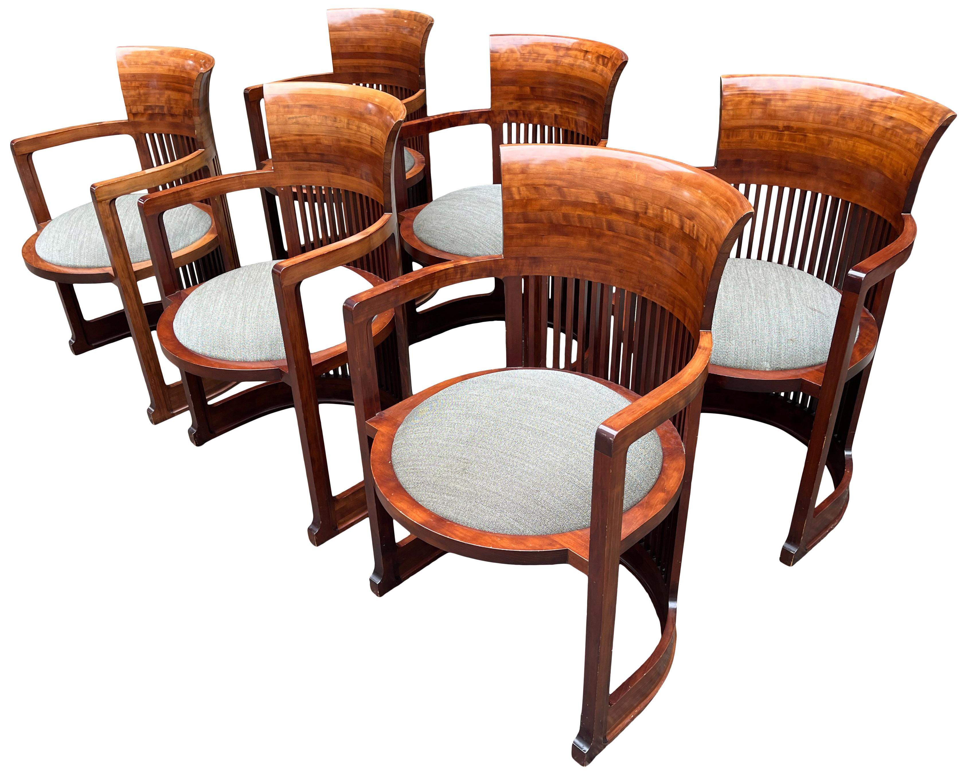 Frank Lloyd Wright Barrel Chairs for Cassina 1