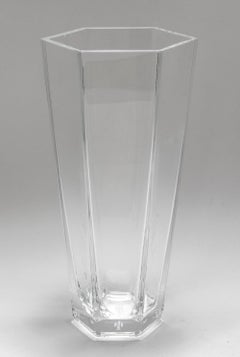 Vaso di cristallo trasparente Frank Lloyd Wright by TIFFANY 1986 con scatola