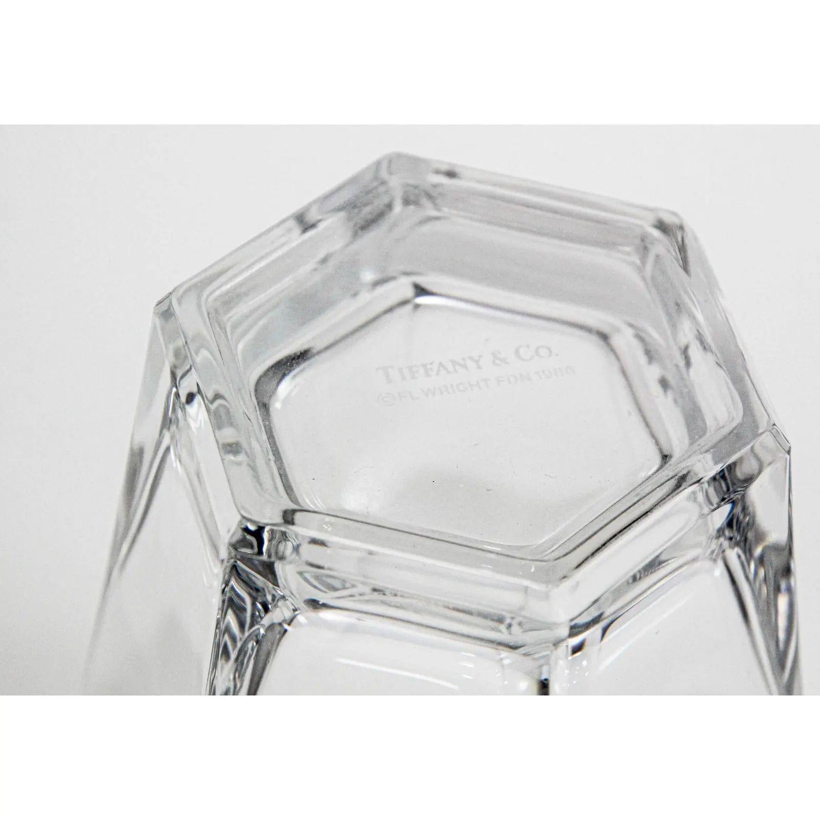 Frank Lloyd Wright by TIFFANY Crystal Clear Vase 1986 with Box 1