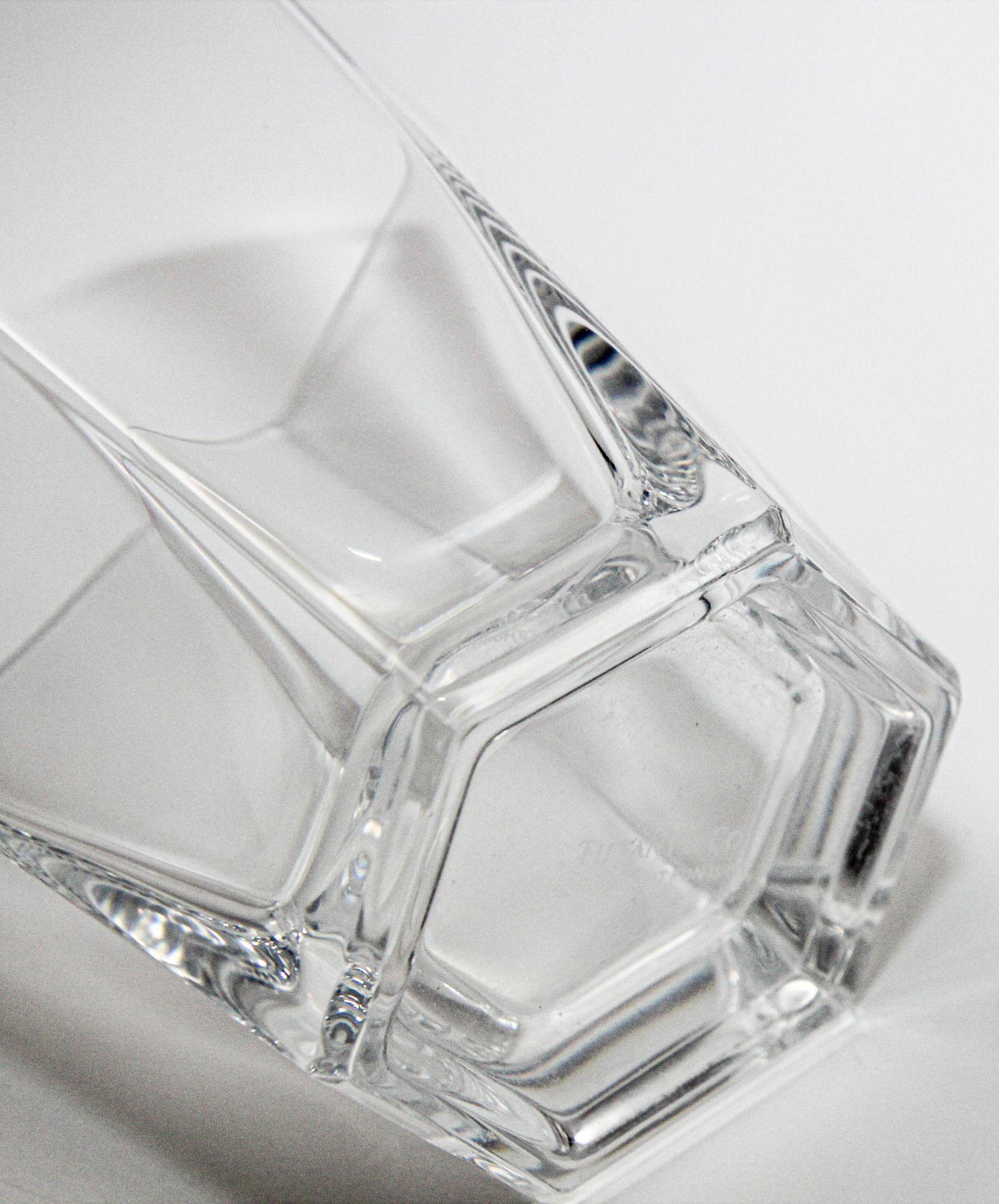 Frank Lloyd Wright by TIFFANY Crystal Old Fashioned Glasses Barware set of 4 For Sale 3