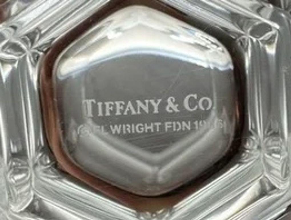 Frank Lloyd Wright by TIFFANY Crystal Old Fashioned Glasses Barware set of 4 For Sale 5
