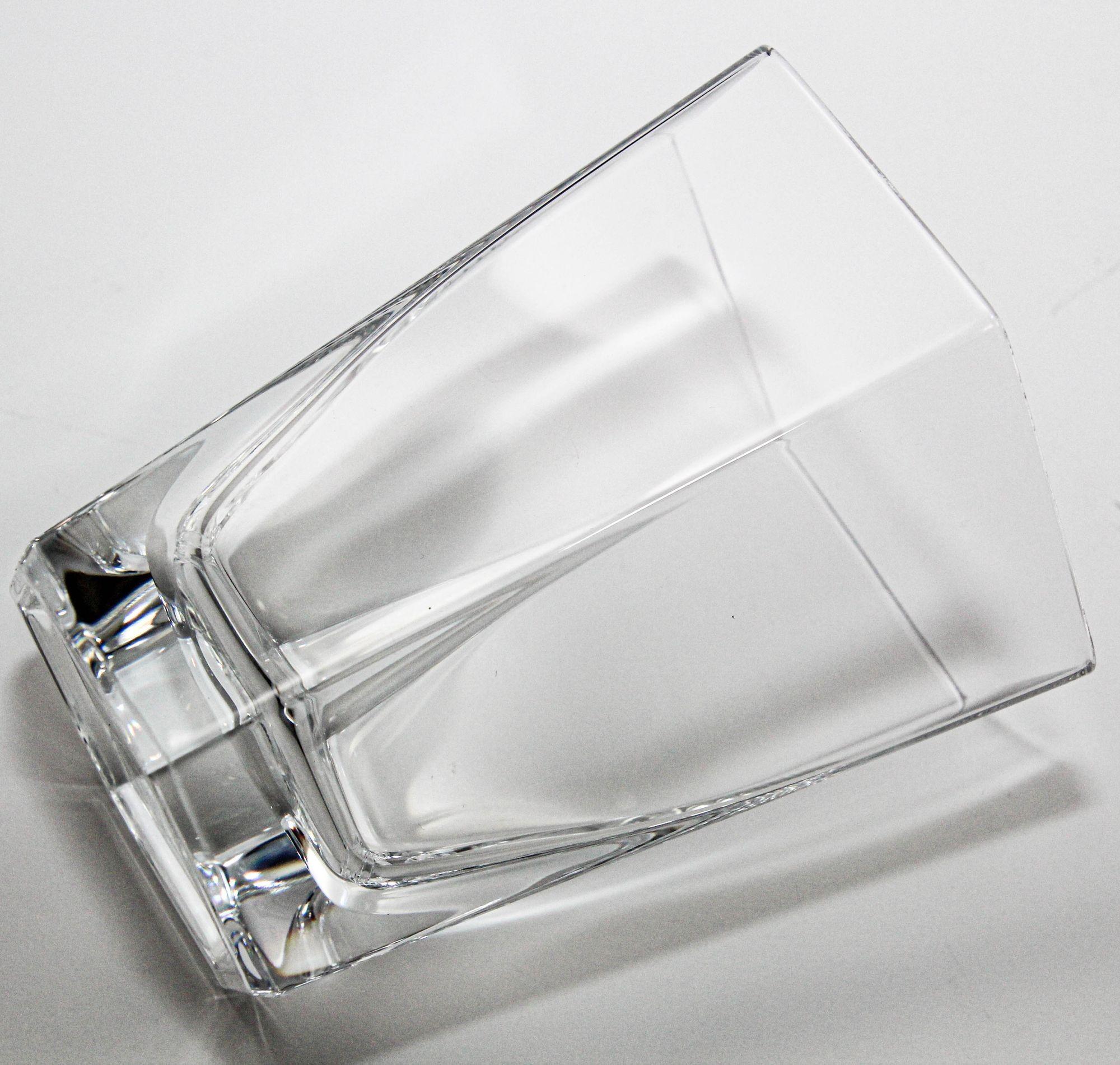 Frank Lloyd Wright by TIFFANY Crystal Old Fashioned Glasses Barware set of 4 For Sale 10