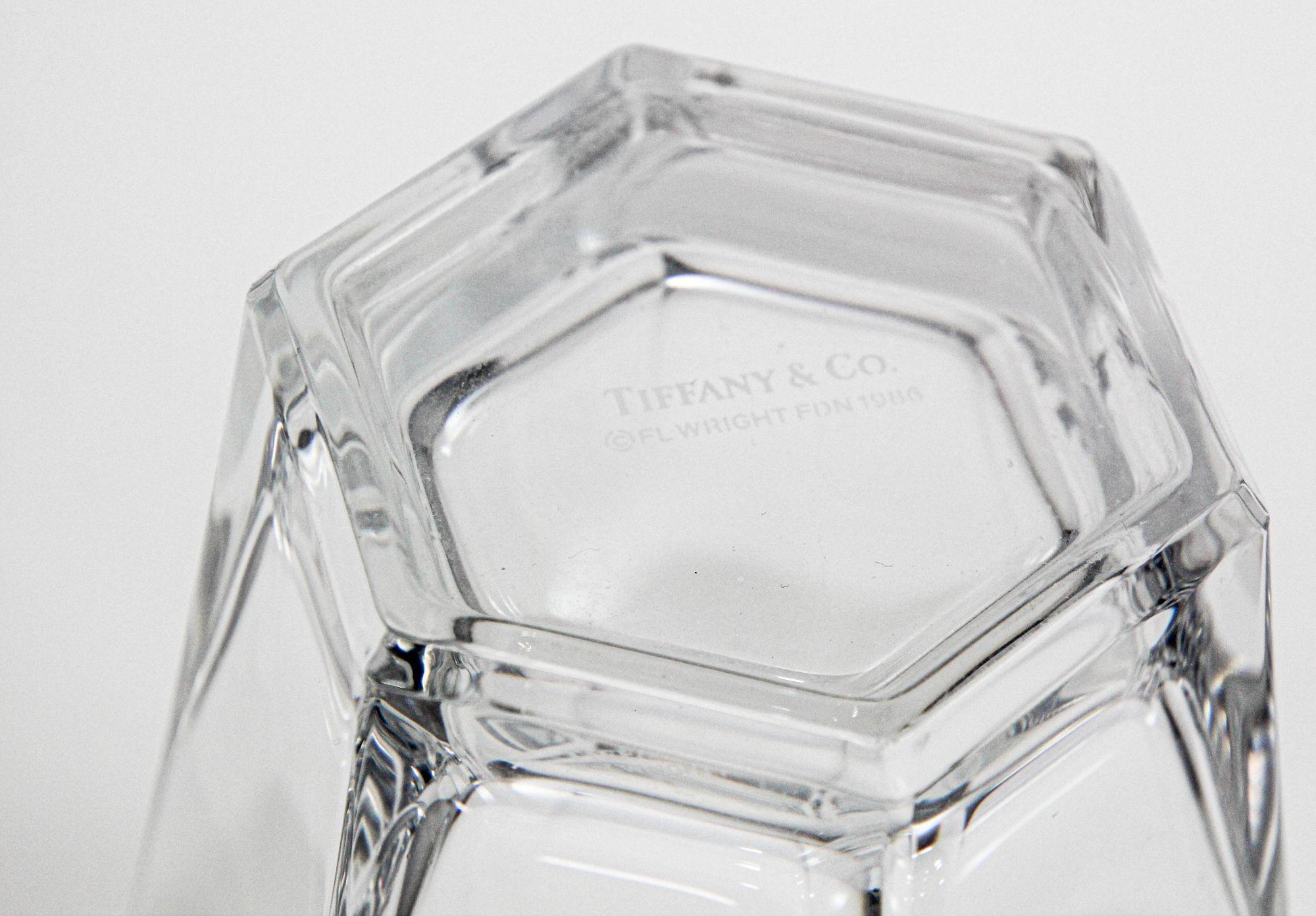 Frank Lloyd Wright by TIFFANY Crystal Old Fashioned Gläser Barware 4er Set im Angebot 11