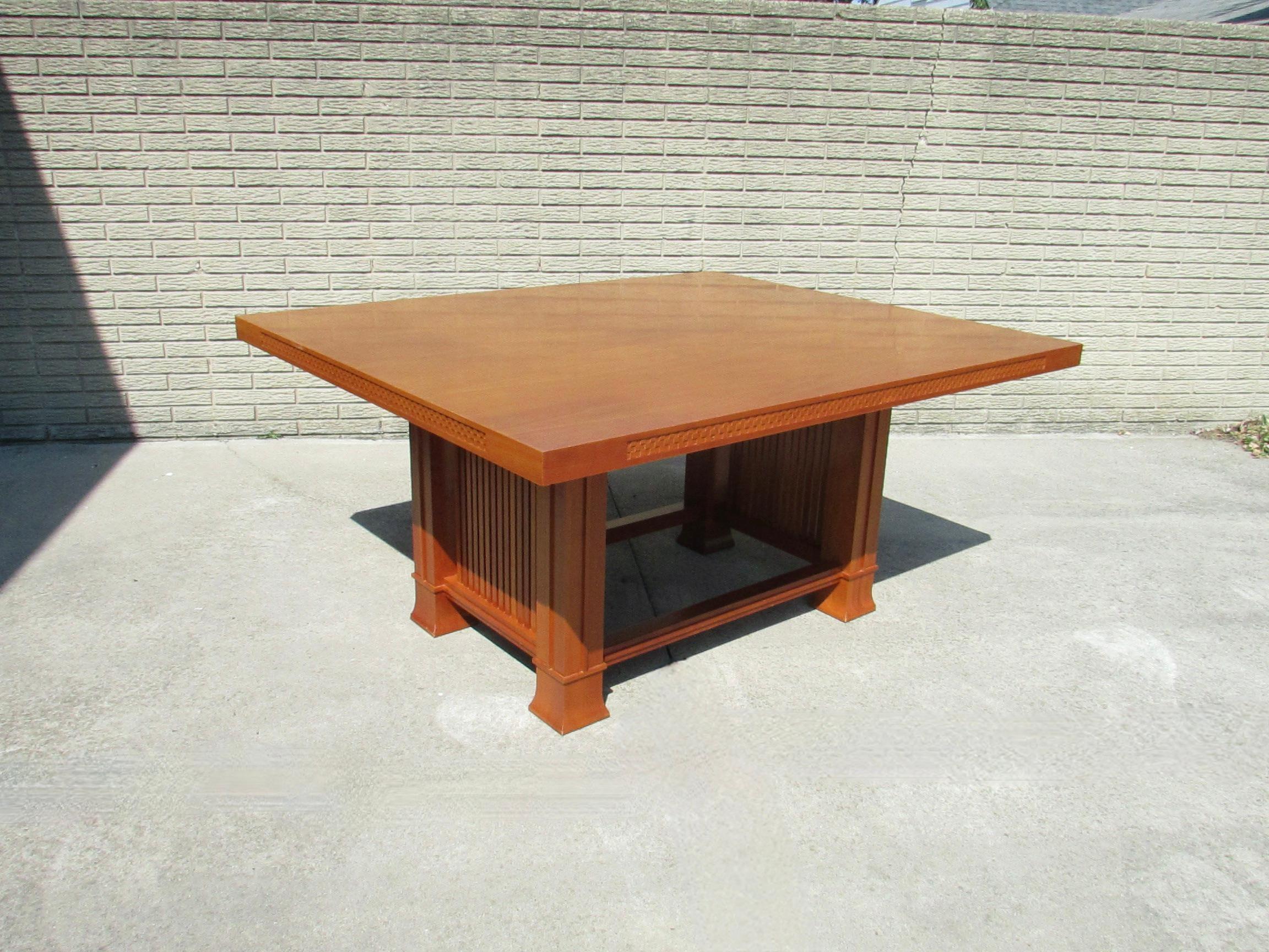 Frank Lloyd Wright Cassina Husser Haus Kirsche Holz  Tabelle 615 signiert nummeriert im Angebot 6