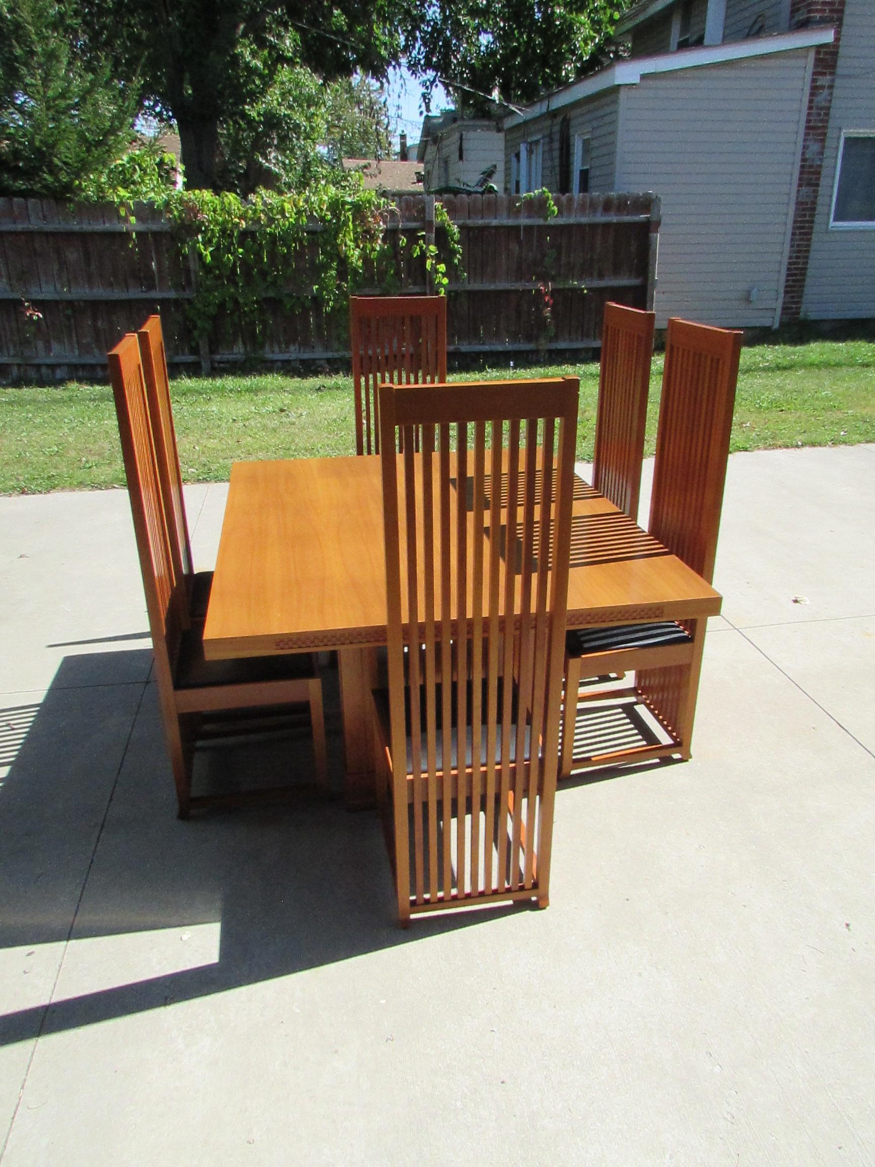 Frank Lloyd Wright Cassina Husser Haus Kirsche Holz  Tabelle 615 signiert nummeriert im Angebot 10