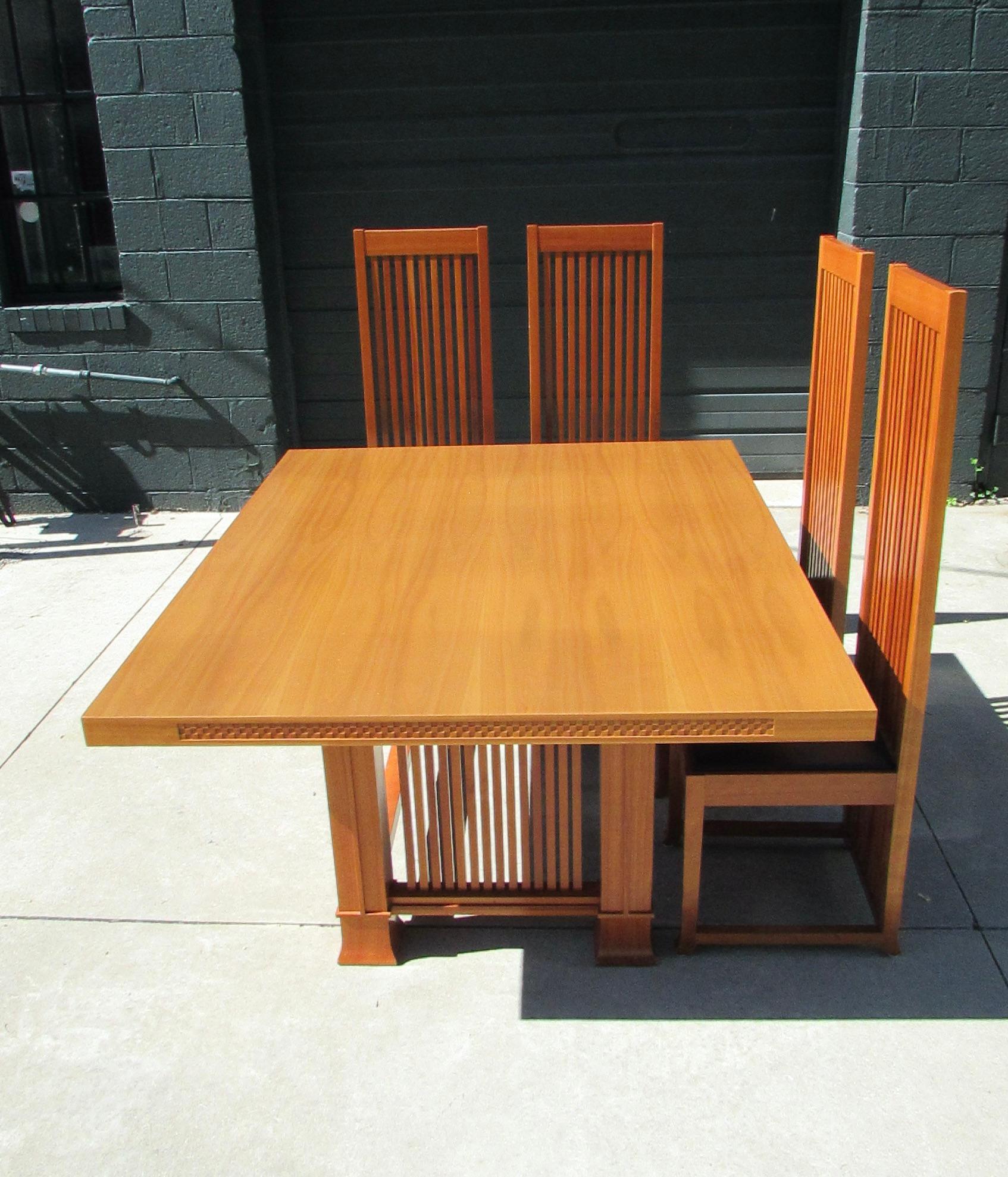 Frank Lloyd Wright Cassina Husser Haus Kirsche Holz  Tabelle 615 signiert nummeriert im Angebot 12