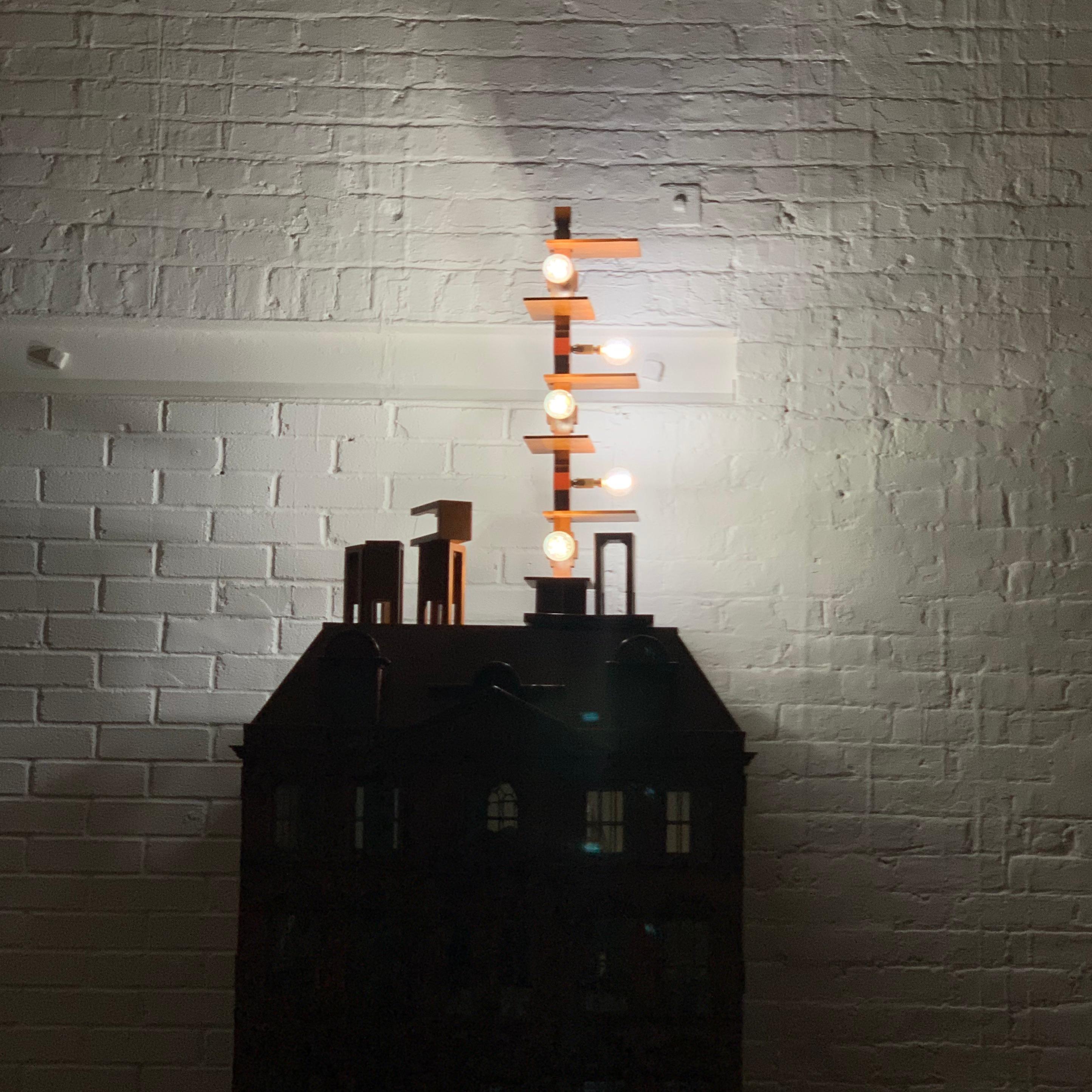 Frank Lloyd Wright Cherry Taliesin 3 Table Lamp, Yamagiwa Japan , 1933, 1994 In Good Condition In Brooklyn, NY