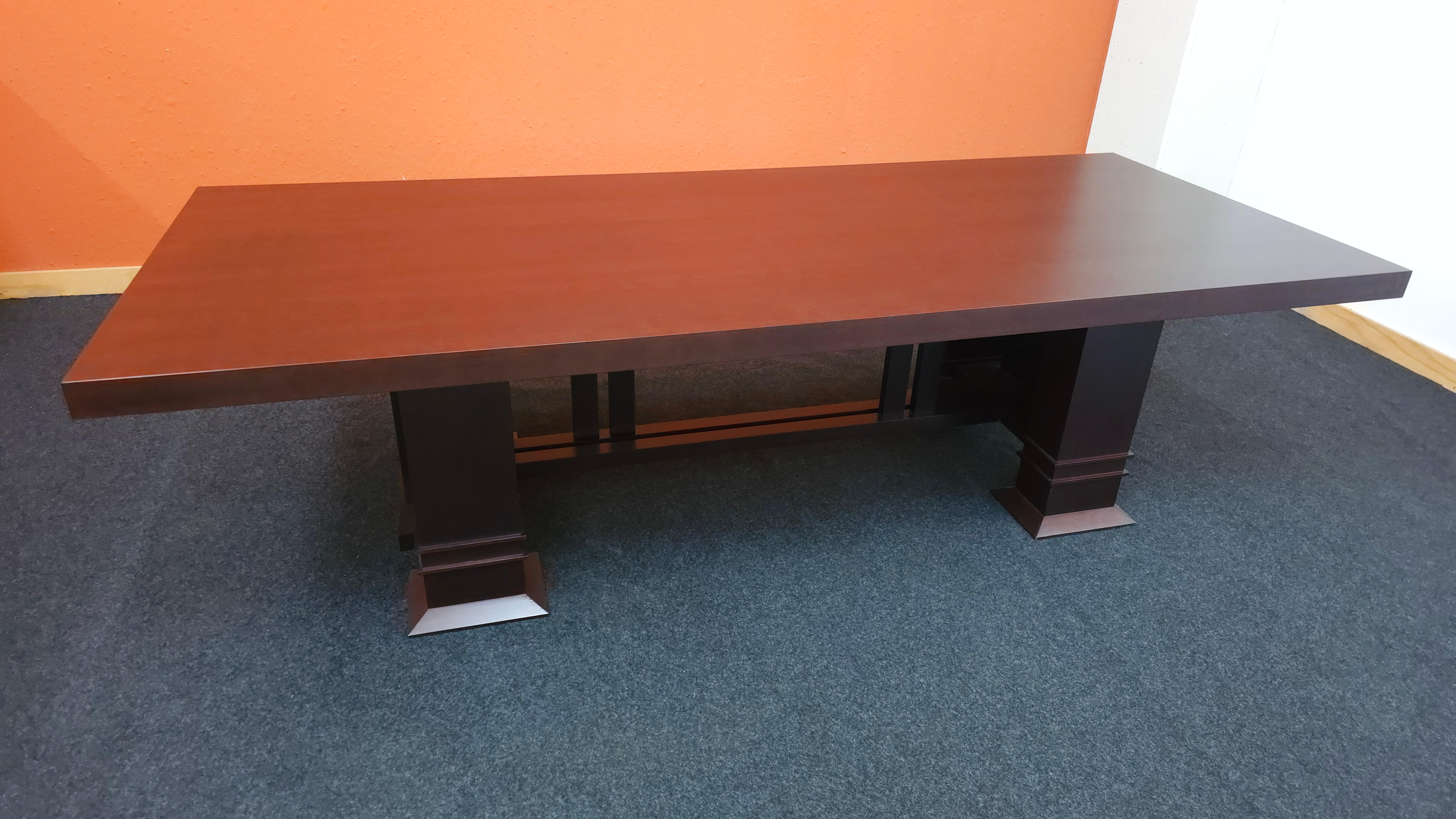 Table de salle à manger en cerisier Frank Lloyd Wright, Allen 605 par Cassina, 1986 en vente 5