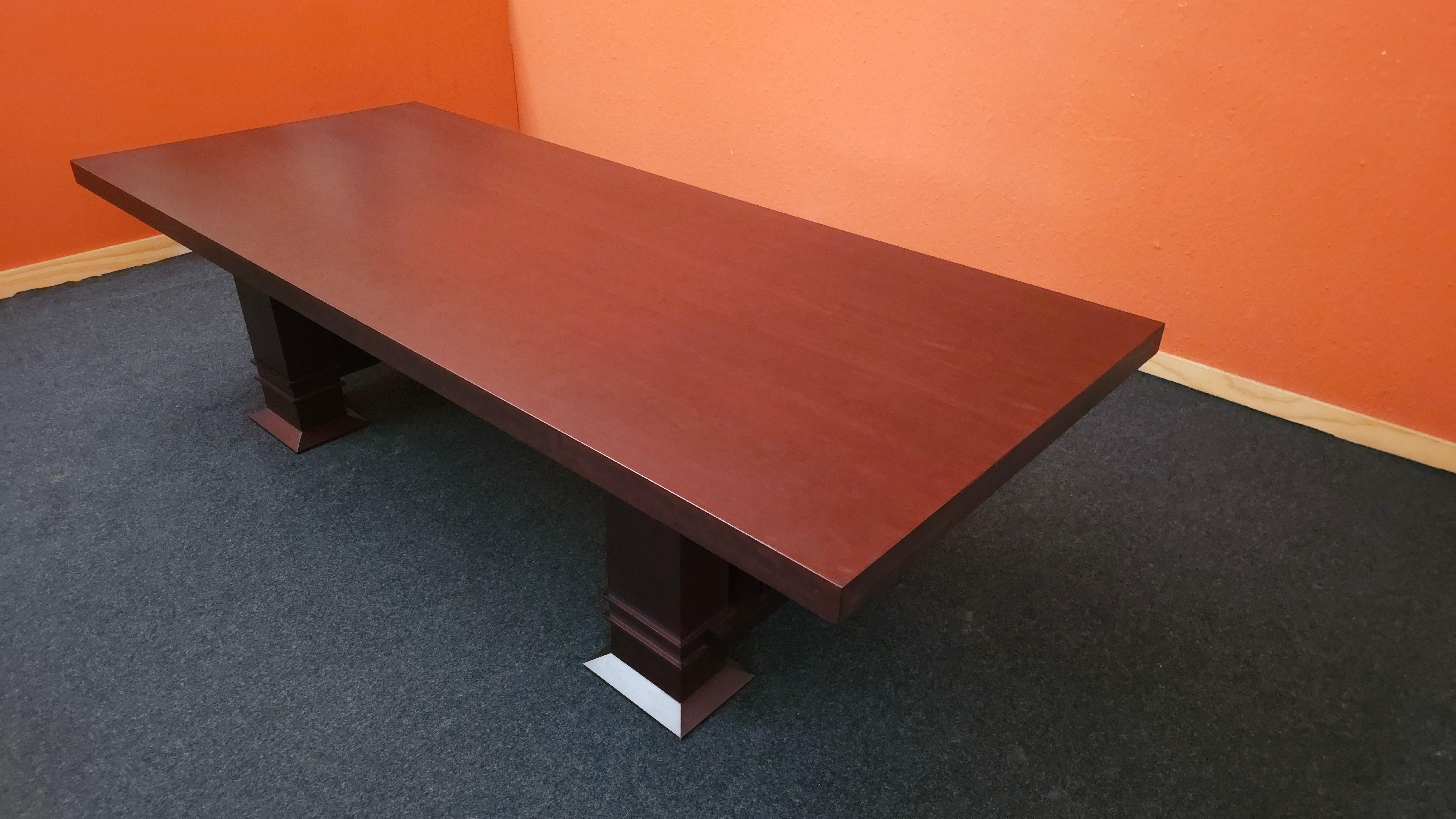 Frank Lloyd Wright Cherry Wood Dining Table, Allen 605 by Cassina, 1986 For Sale 7
