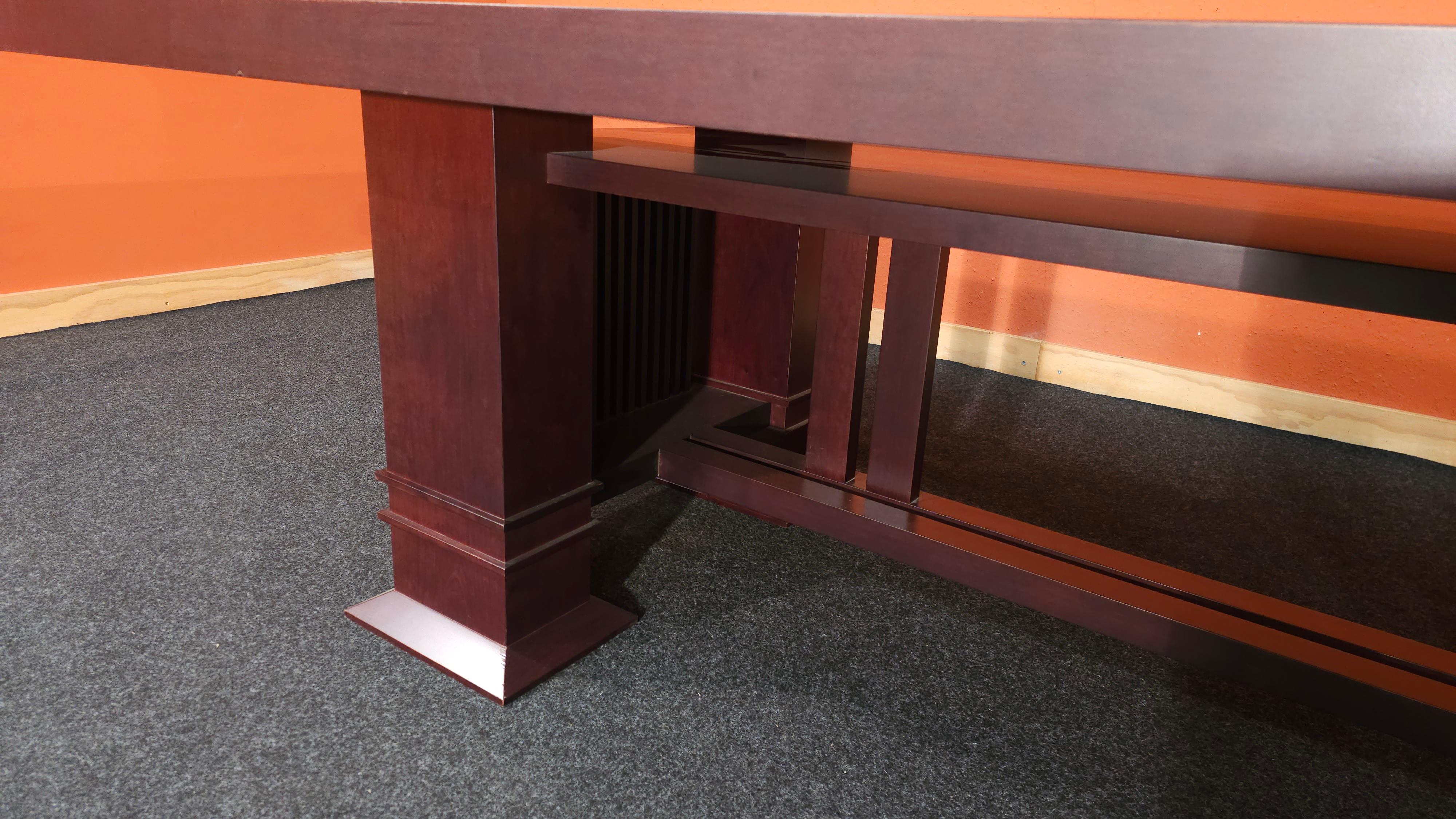 Frank Lloyd Wright Cherry Wood Dining Table, Allen 605 by Cassina, 1986 For Sale 3