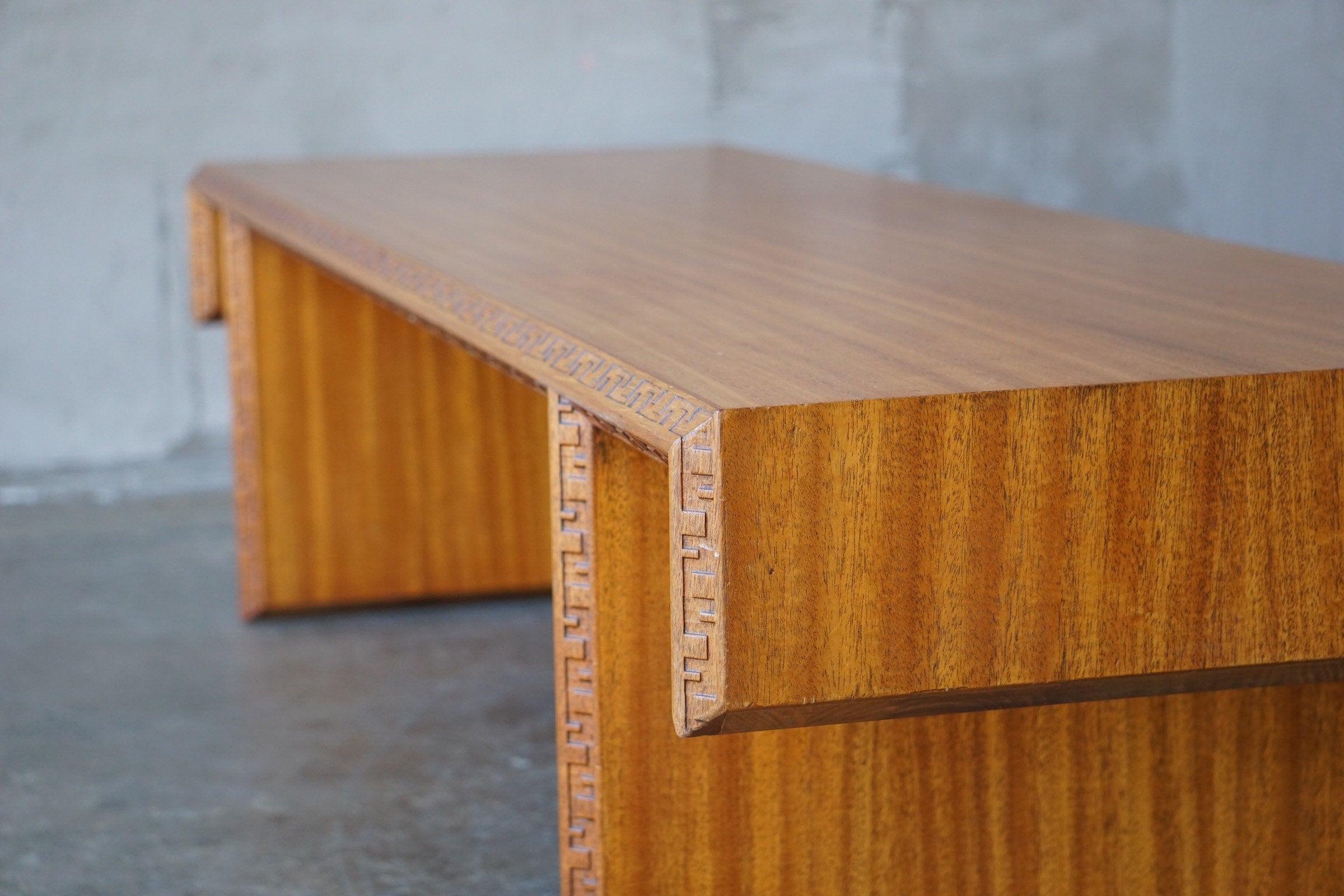 Frank Lloyd Wright Coffee Mahogany Table or Bench 1