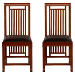 Frank Lloyd Wright “Coonley 2” Dining Chairs for Cassina, 1907, Set of 2
