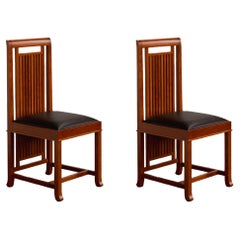 Frank Lloyd Wright “Coonley 2” Dining Chairs for Cassina, 1907, Set of 2