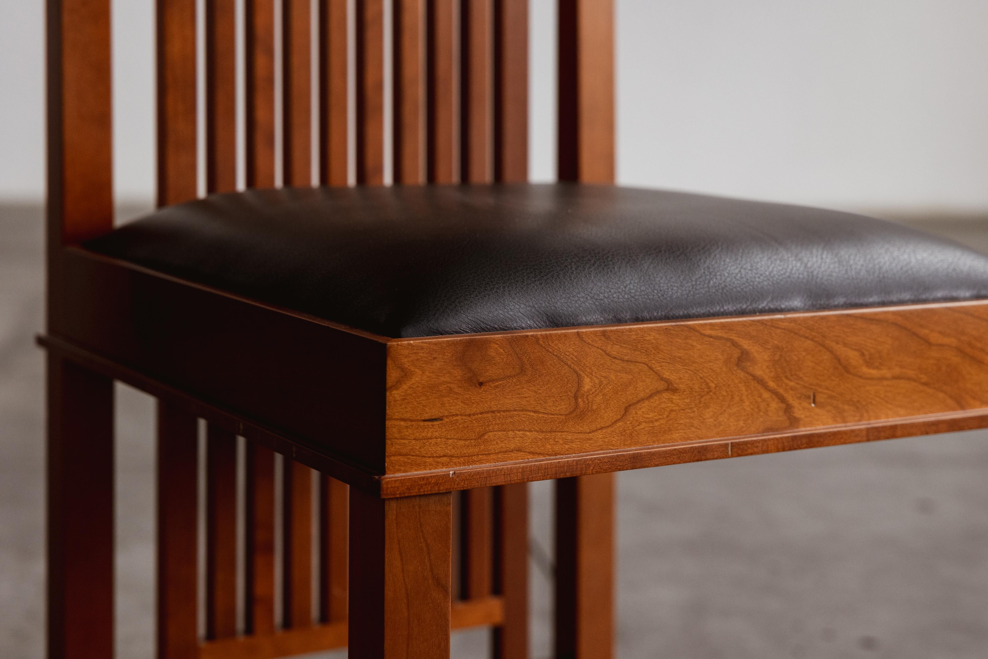 Mid-Century Modern Frank Lloyd Wright “Coonley 2” Dining Chairs for Cassina, 1907, Set of 8 For Sale