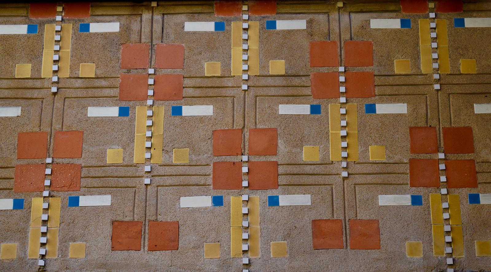 Frank Lloyd Wright 'Coonley House Tile' Handbedruckte Tapete, Schumacher, 1976 im Angebot 7
