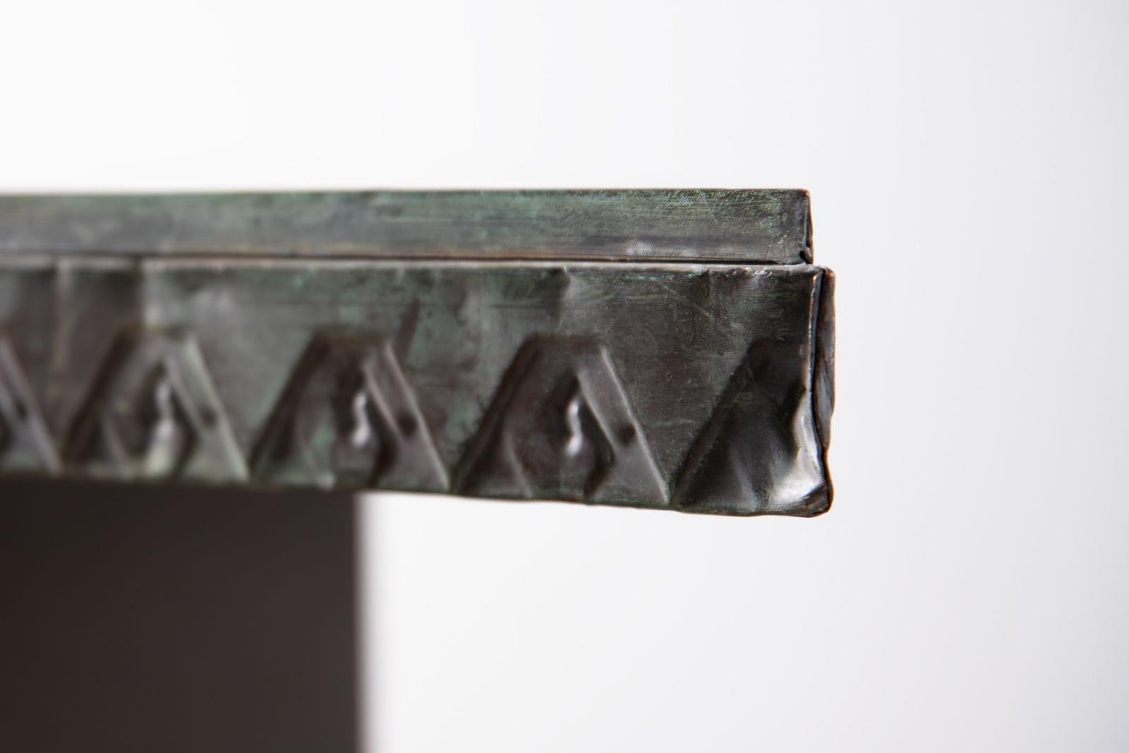 Frank Lloyd Wright Custom Copper Table with Original Verdigris Patina 1956 For Sale 5