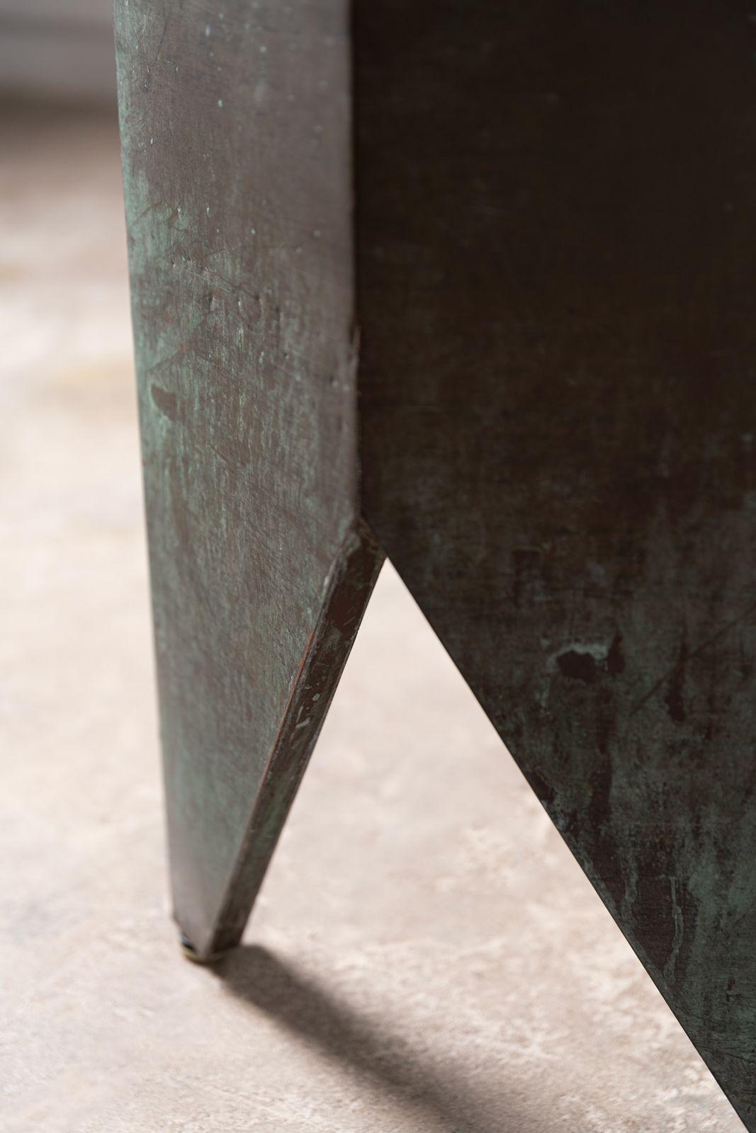 Frank Lloyd Wright Custom Copper Table with Original Verdigris Patina 1956 For Sale 7