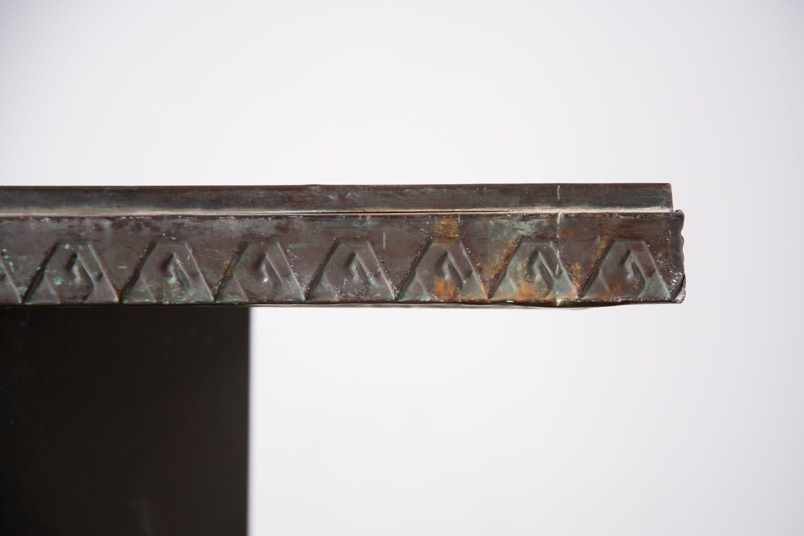 Frank Lloyd Wright Custom Copper Table with Original Verdigris Patina 1956 For Sale 9