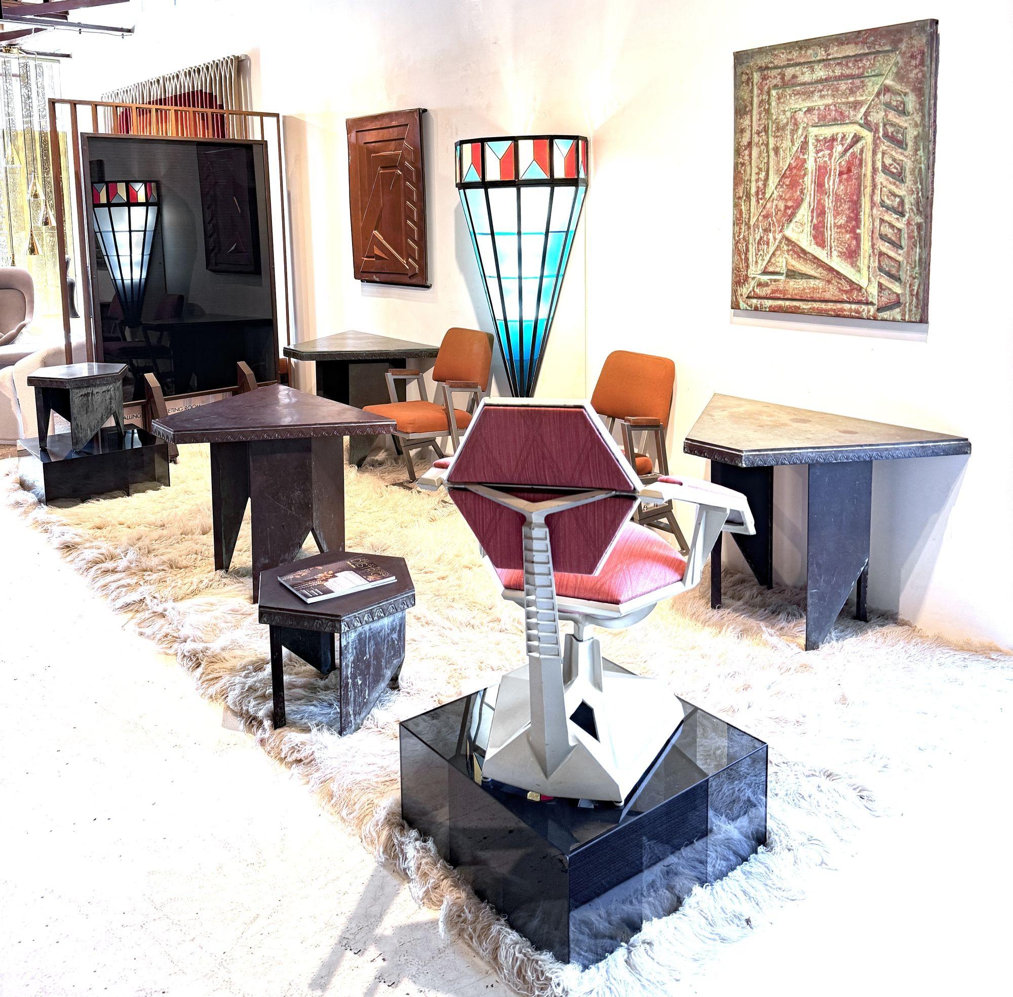 Frank Lloyd Wright Custom Copper Table with Original Verdigris Patina 1956 For Sale 11