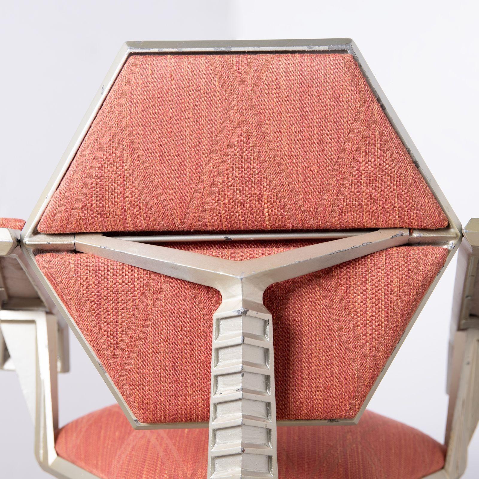 Frank Lloyd Wright Custom Slant Arm Origami Chair for Price Tower 1956 For Sale 10