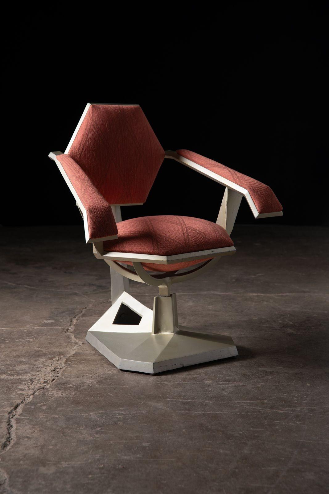 Mid-Century Modern Frank Lloyd Wright Custom Slant Arm Origami Chair for Price Tower 1956 For Sale
